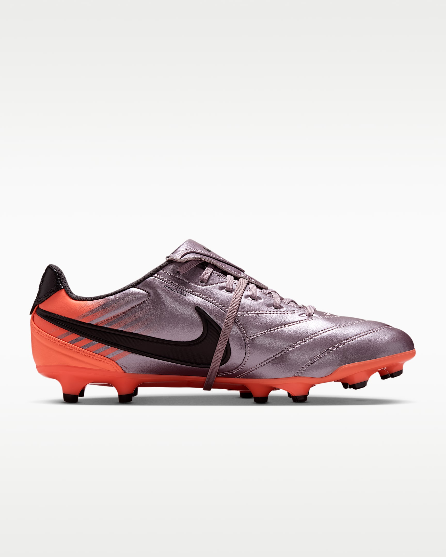 Nike Tiempo Ligera Pro Firm-Ground Low-Top Soccer Cleats - Bleached Lilac/Total Orange/Black