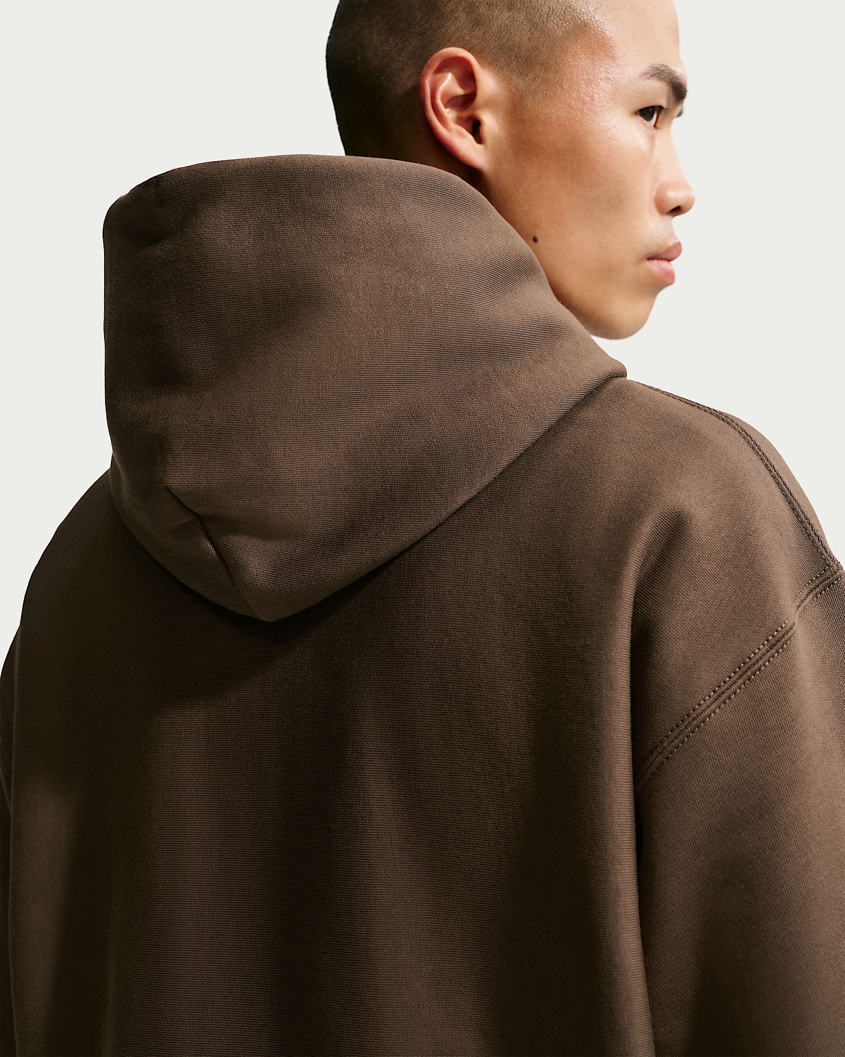 Nike Solo Swoosh Men's Pullover Hoodie - Dark Hazel/White