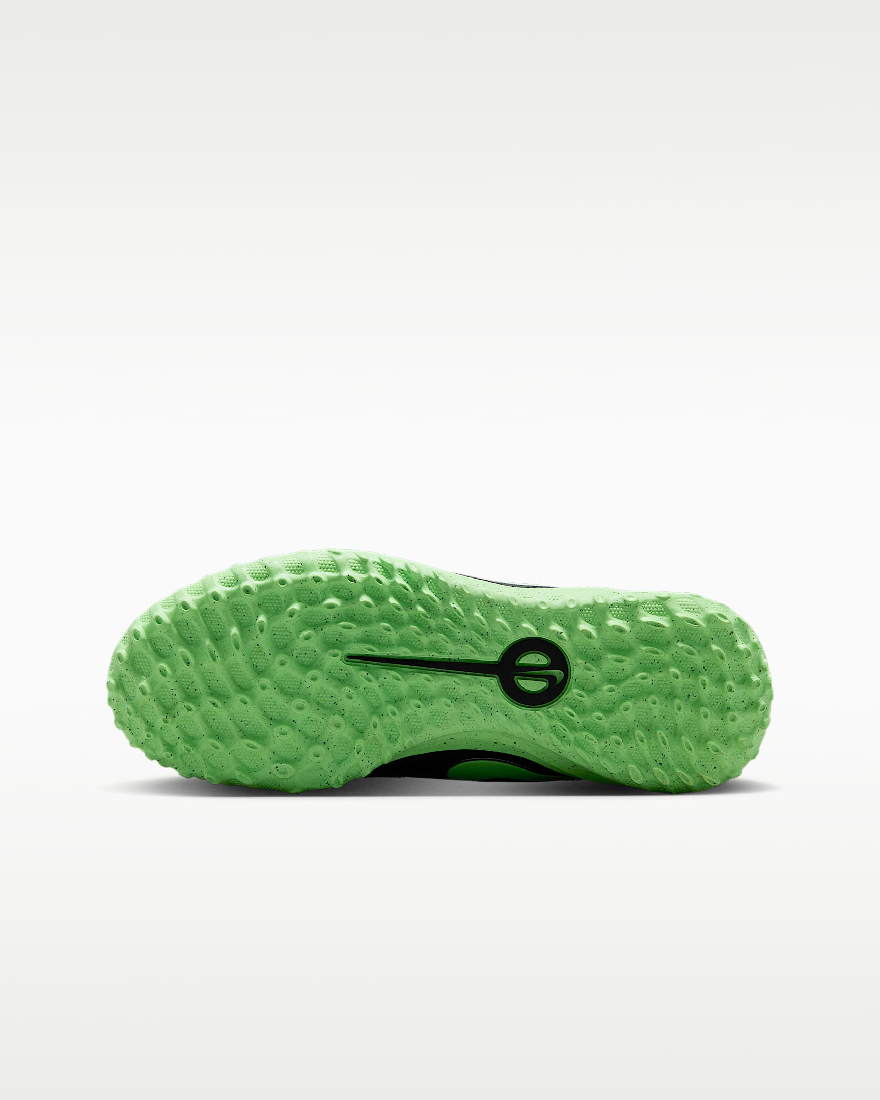 Nike Jr. Tiempo Maestro Club Low Top-fodboldsko til grus til større børn - sort/sort/Illusion Green