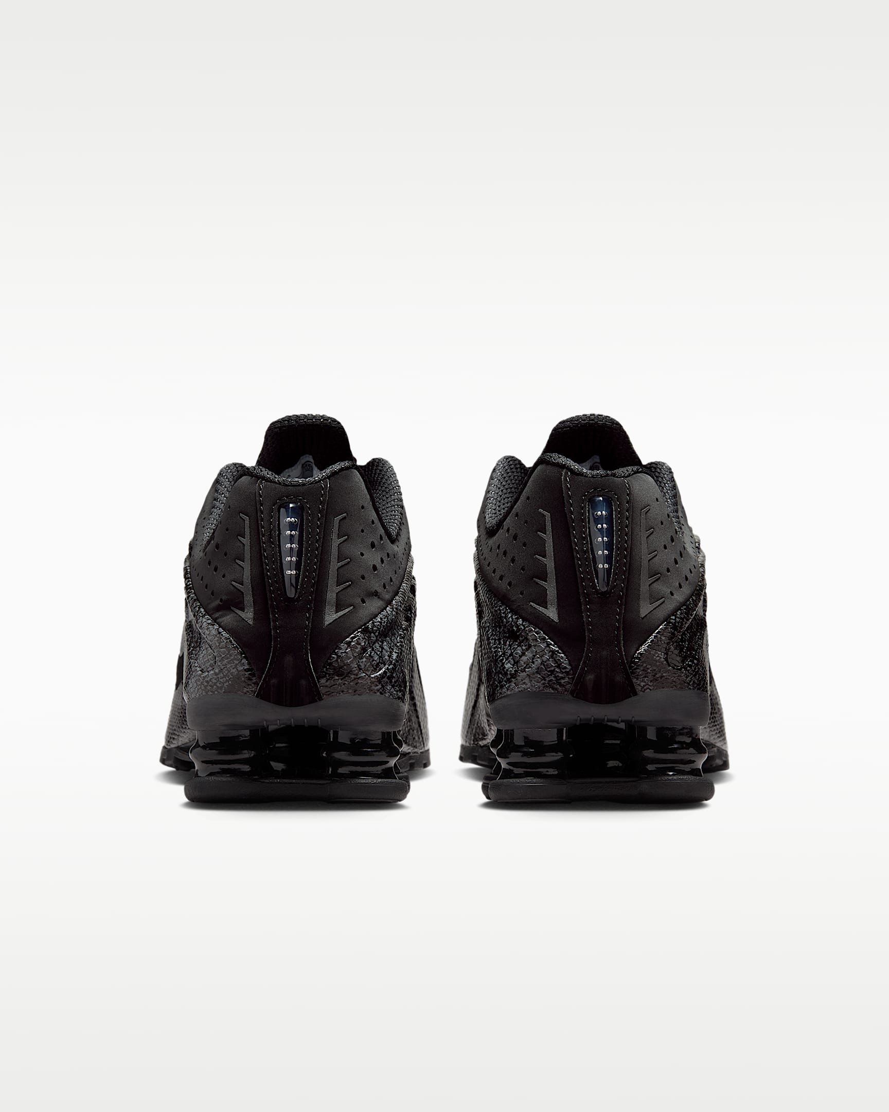 Nike Shox R4 Print Women's Shoes - Black/Metallic Silver/Dark Grey/Black