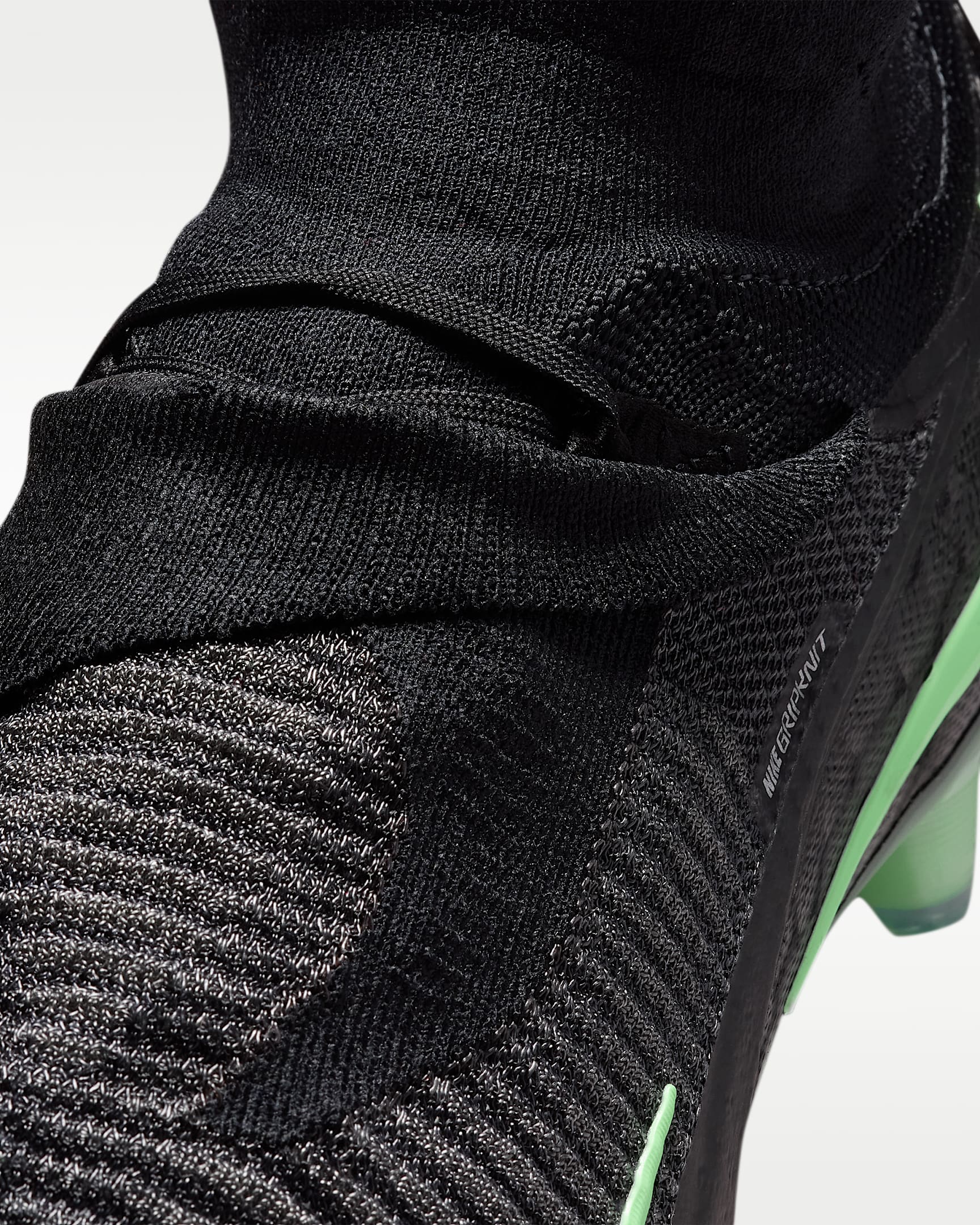 Nike Phantom 6 High Elite Firm-Ground Soccer Cleats - Black/Black/Illusion Green