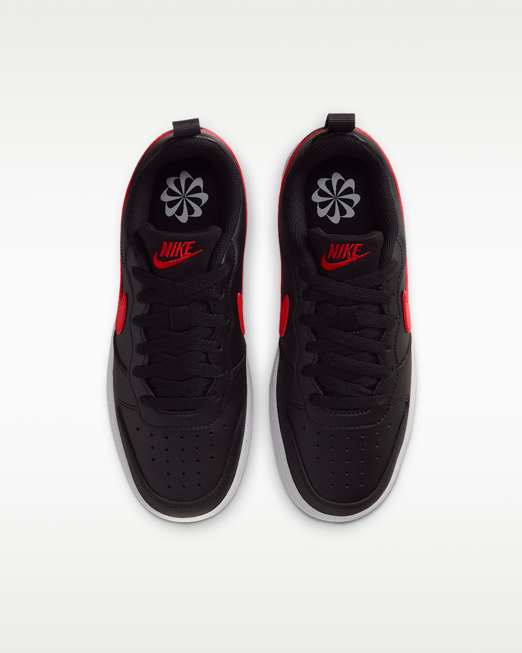Nike Court Borough Low Recraft Older Kids' Shoes - Black/White/University Red
