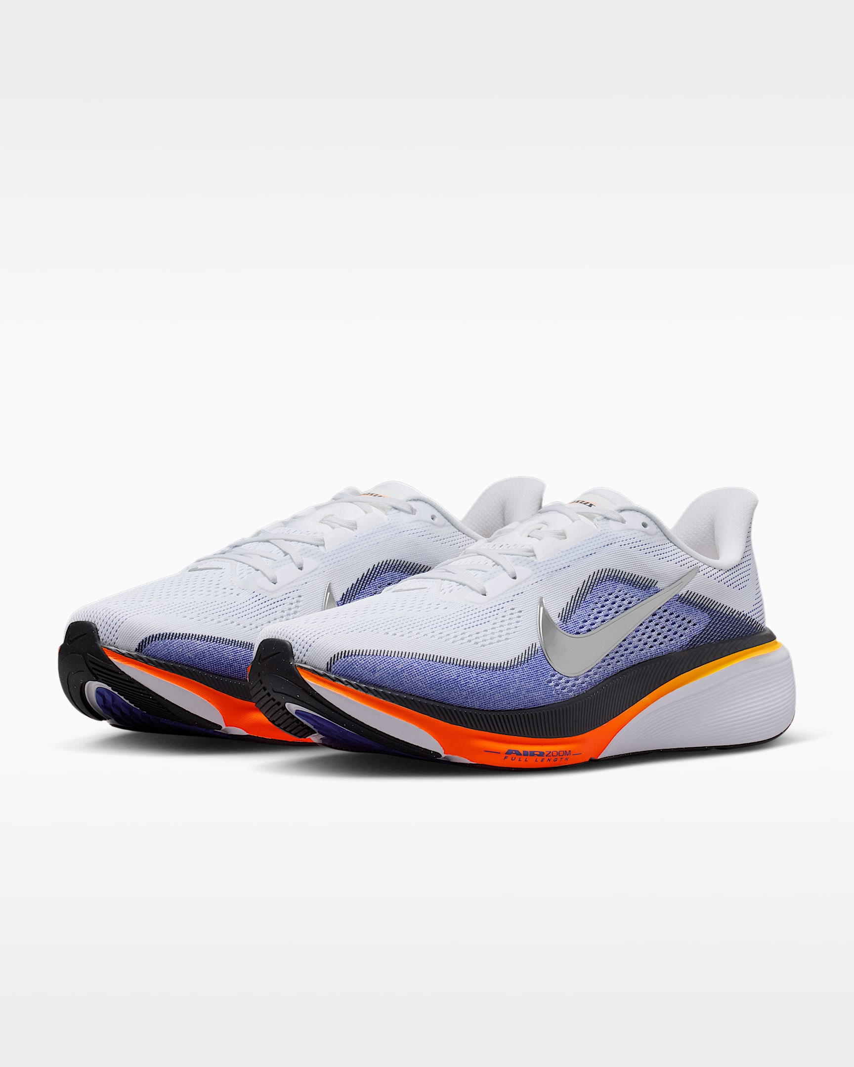 Nike Pegasus 42 Men's Road Running Shoes (Wide) - White/Lapis/Total Orange/Metallic Silver
