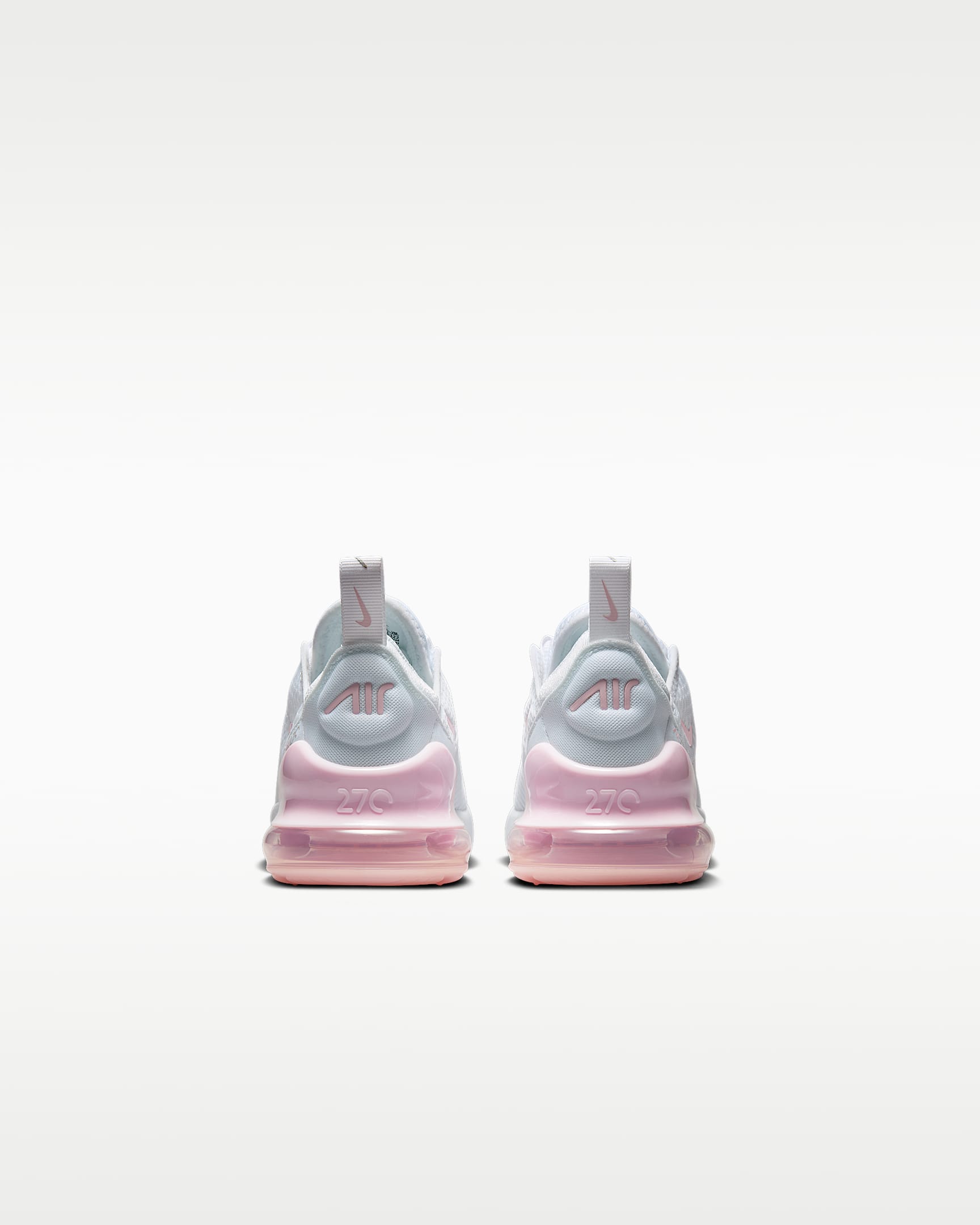 Nike Air Max 270 Little Kids' Shoes - White/Light Smoke Grey/Pink Foam