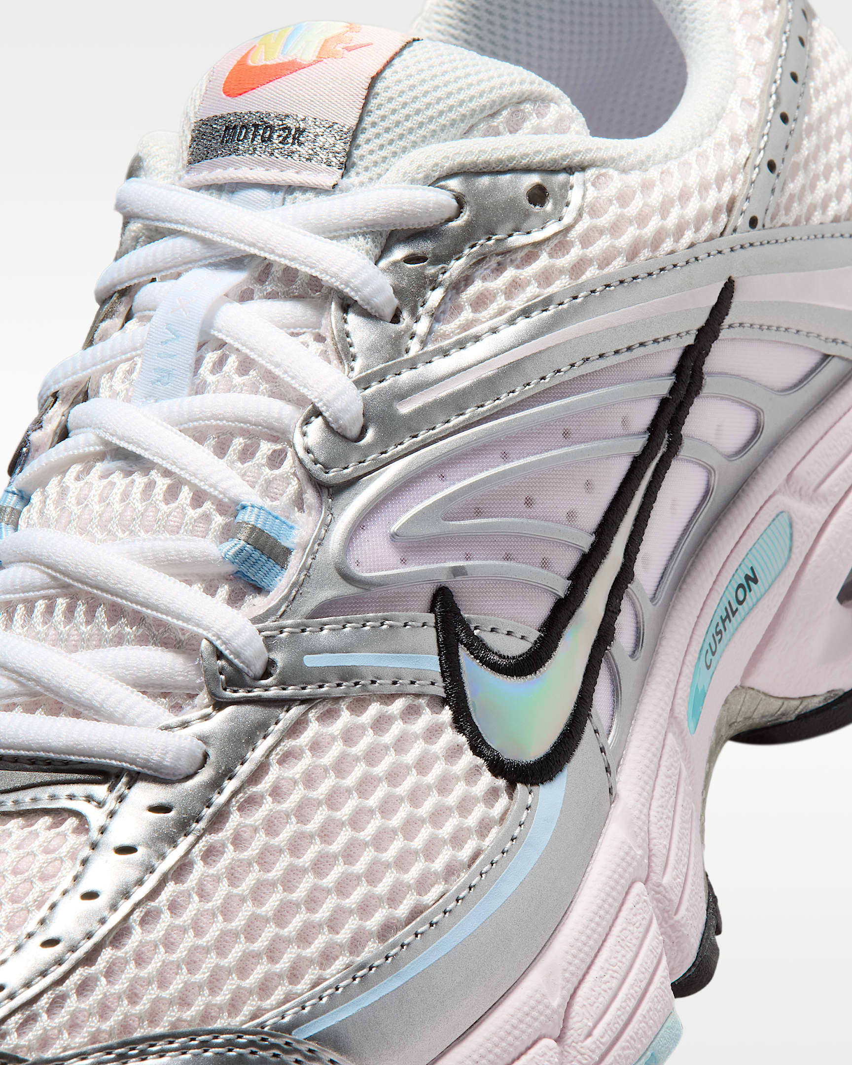 Nike Air Max Moto 2K Women's Shoes - White/Pearl Pink/Black/Metallic Silver