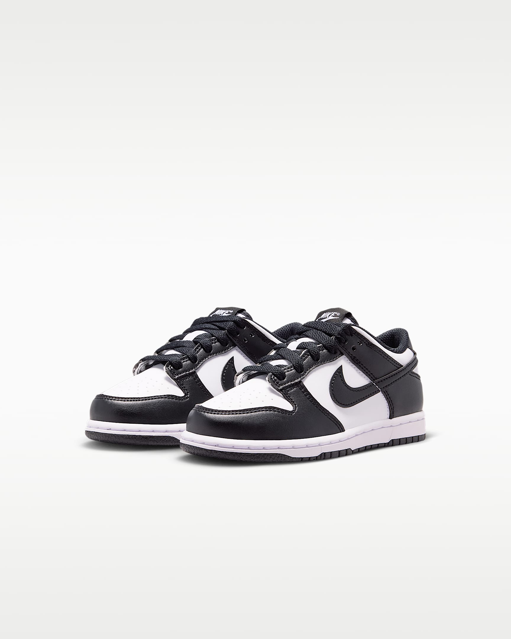 Nike Dunk Low Younger Kids' Shoes - White/White/Black