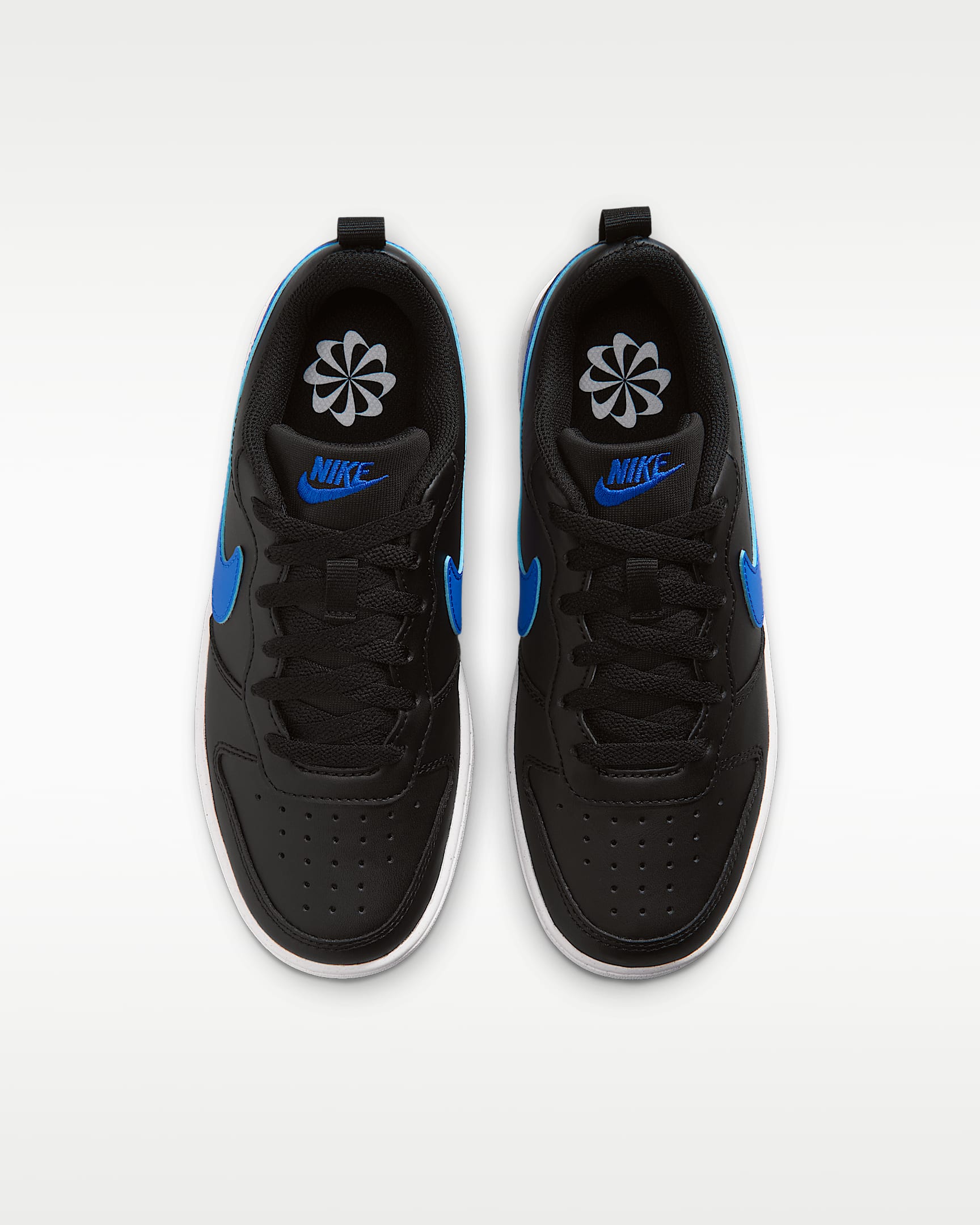 Nike Court Borough Low Recraft Older Kids' Shoes - Black/White/Game Royal