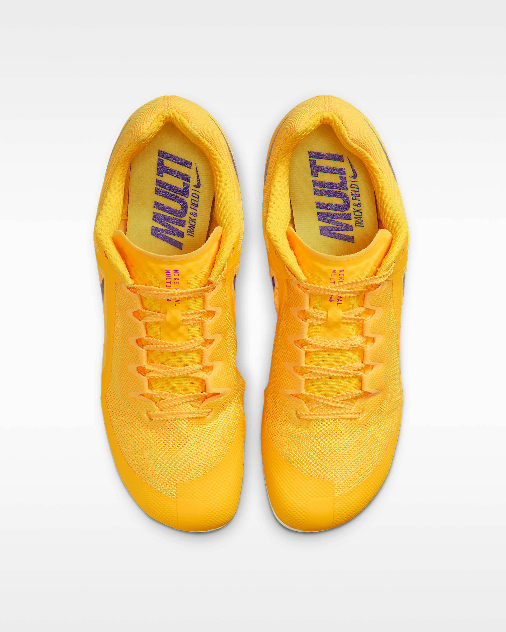 Chaussures à pointes d'athlétisme multi-événements Nike Zoom Rival Multi - Citron Pulse/Volt Glow/Hyper Violet/Indigo Burst