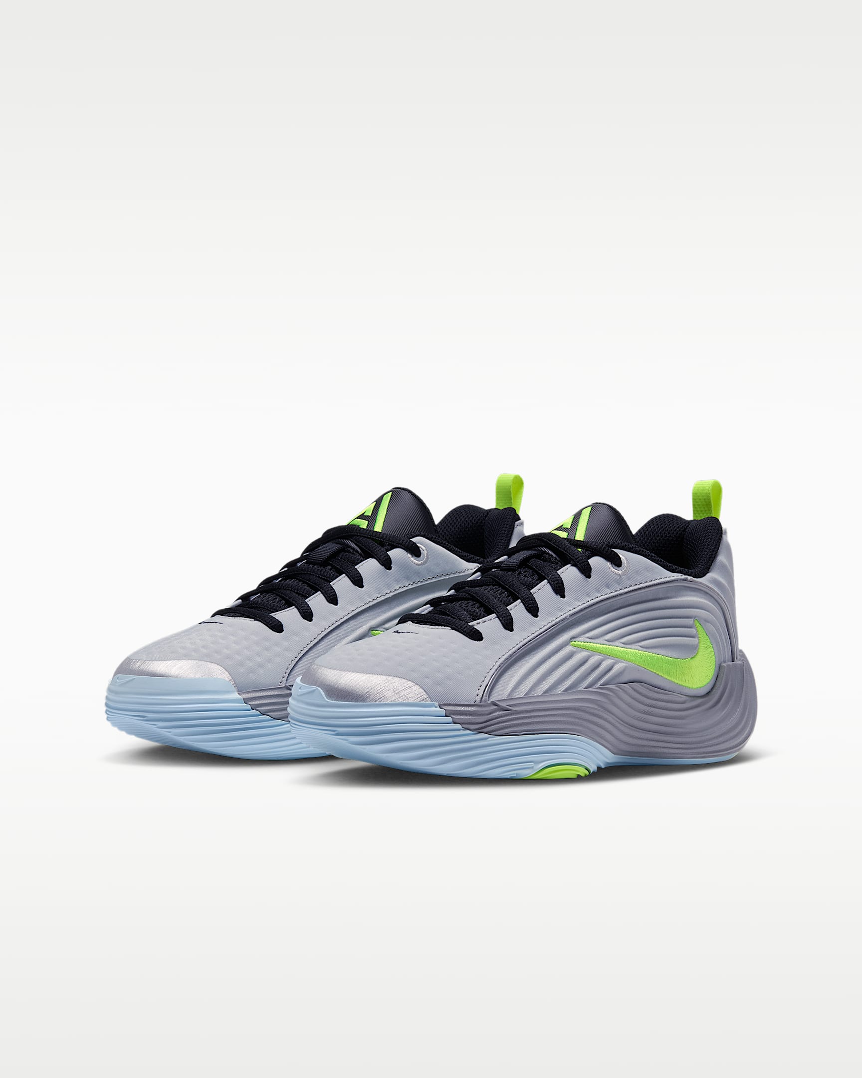 Giannis Immortality 5 Basketballschuh (ältere Kinder) - Metallic Silver/Schwarz/Volt