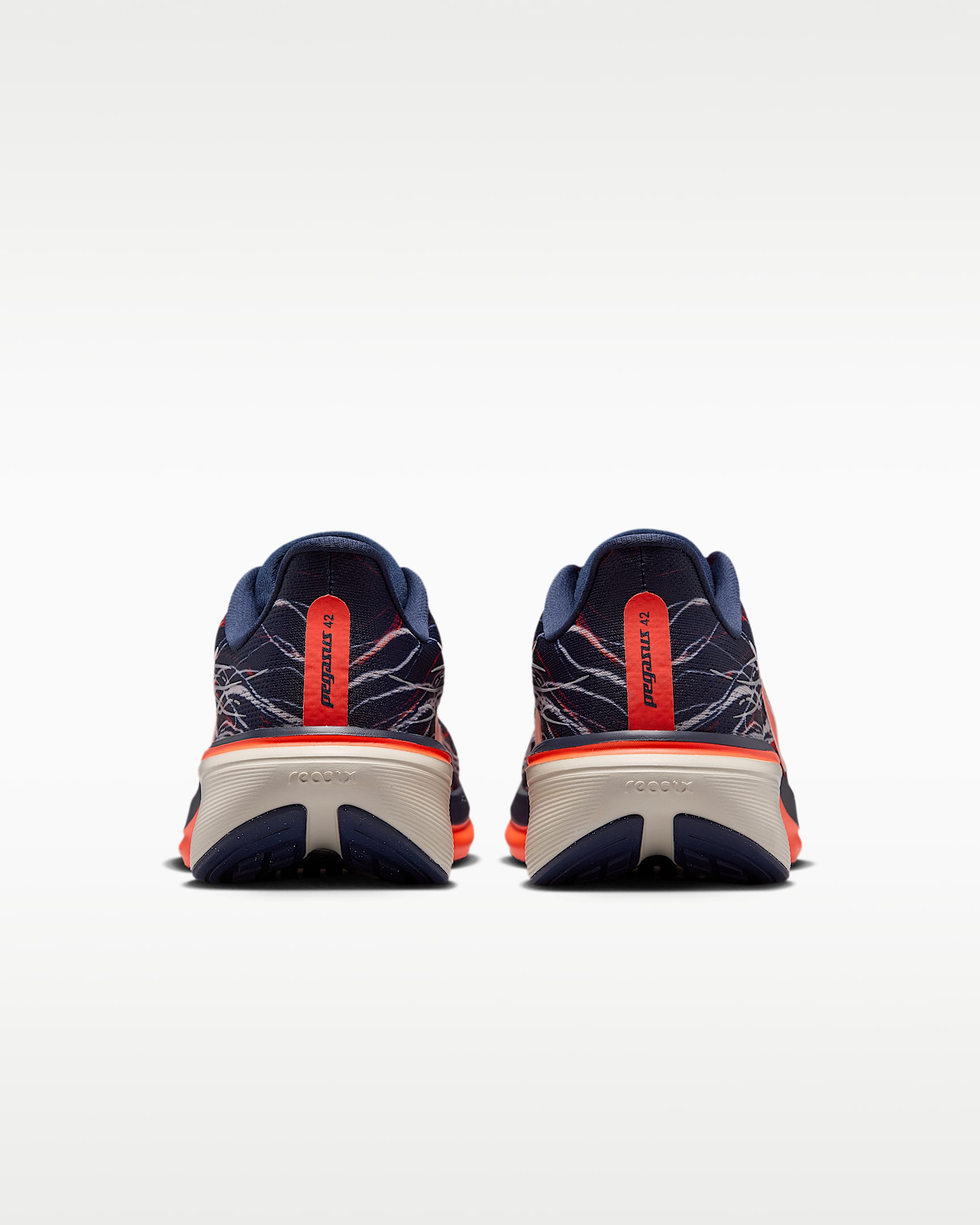 Nike Pegasus 42 Men's Road-Running Shoes - Obsidian/Light Bone/Bright Crimson/Dynamic Yellow