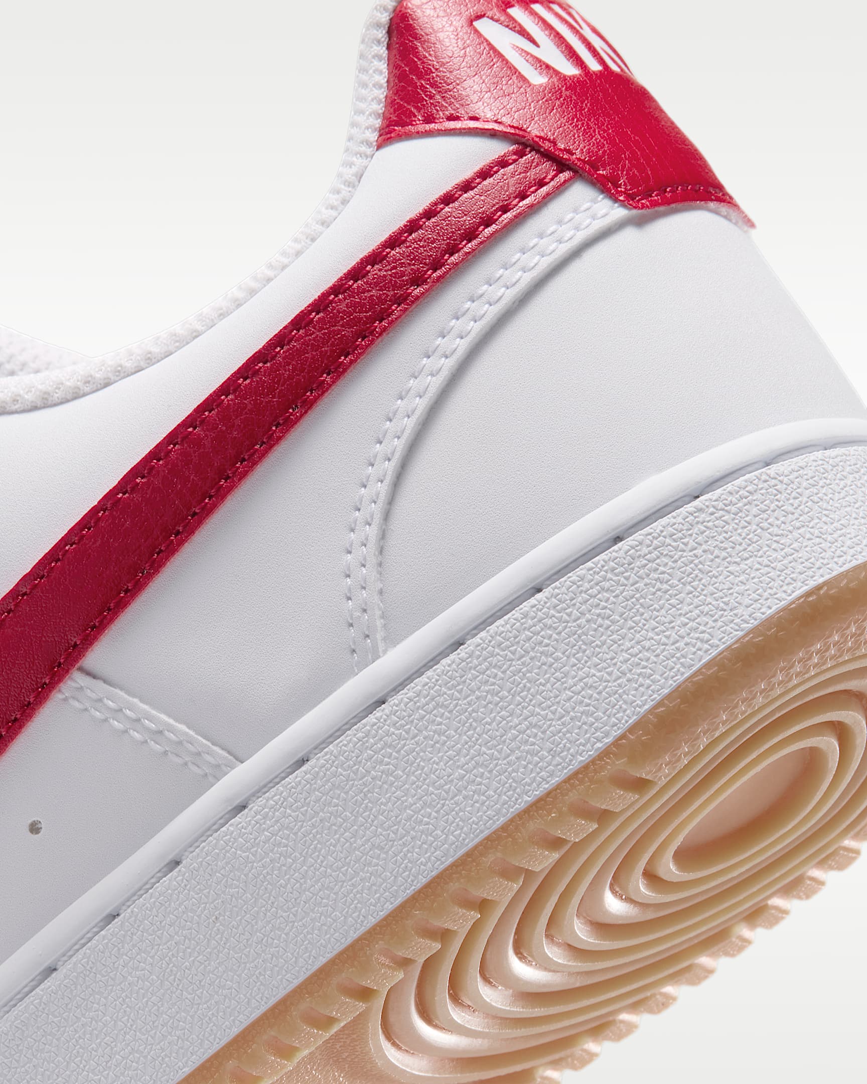 Nike Court Vision Low Men's Shoes - White/Gum Medium Brown/Gym Red