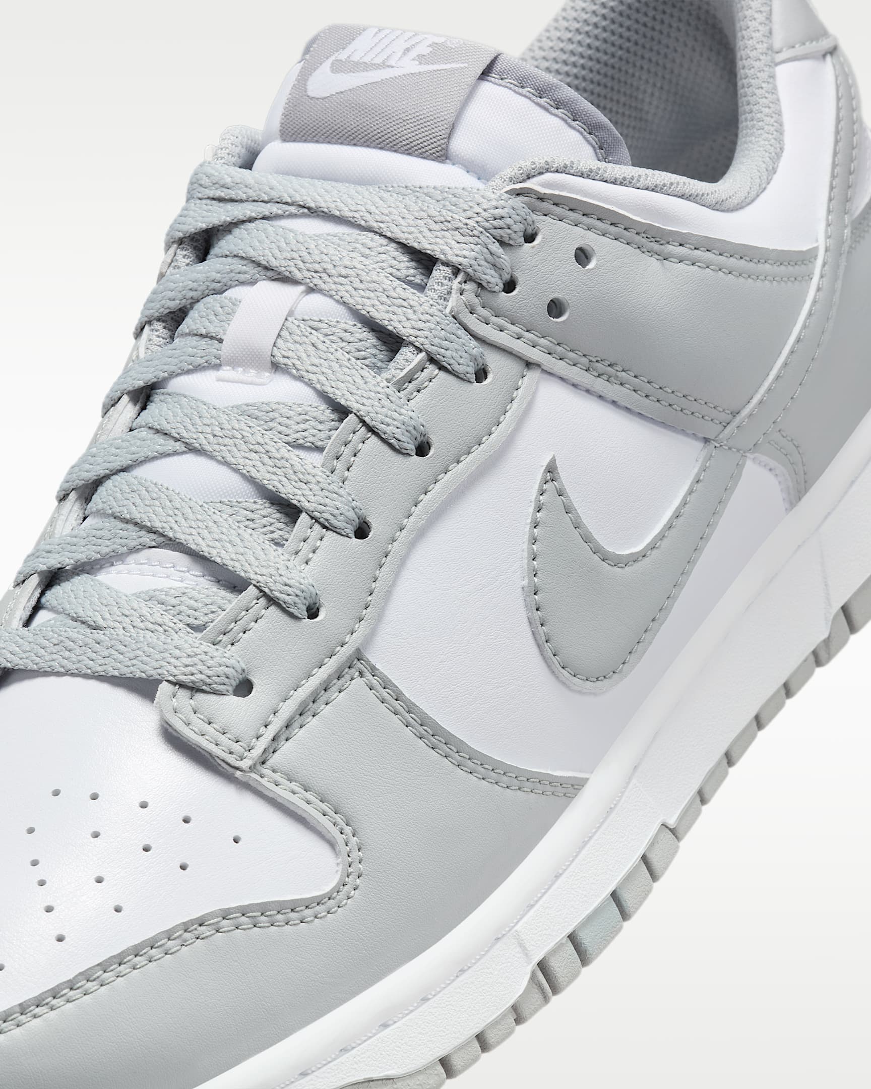 Nike Dunk Low Retro Men's Shoes - White/White/Light Smoke Grey