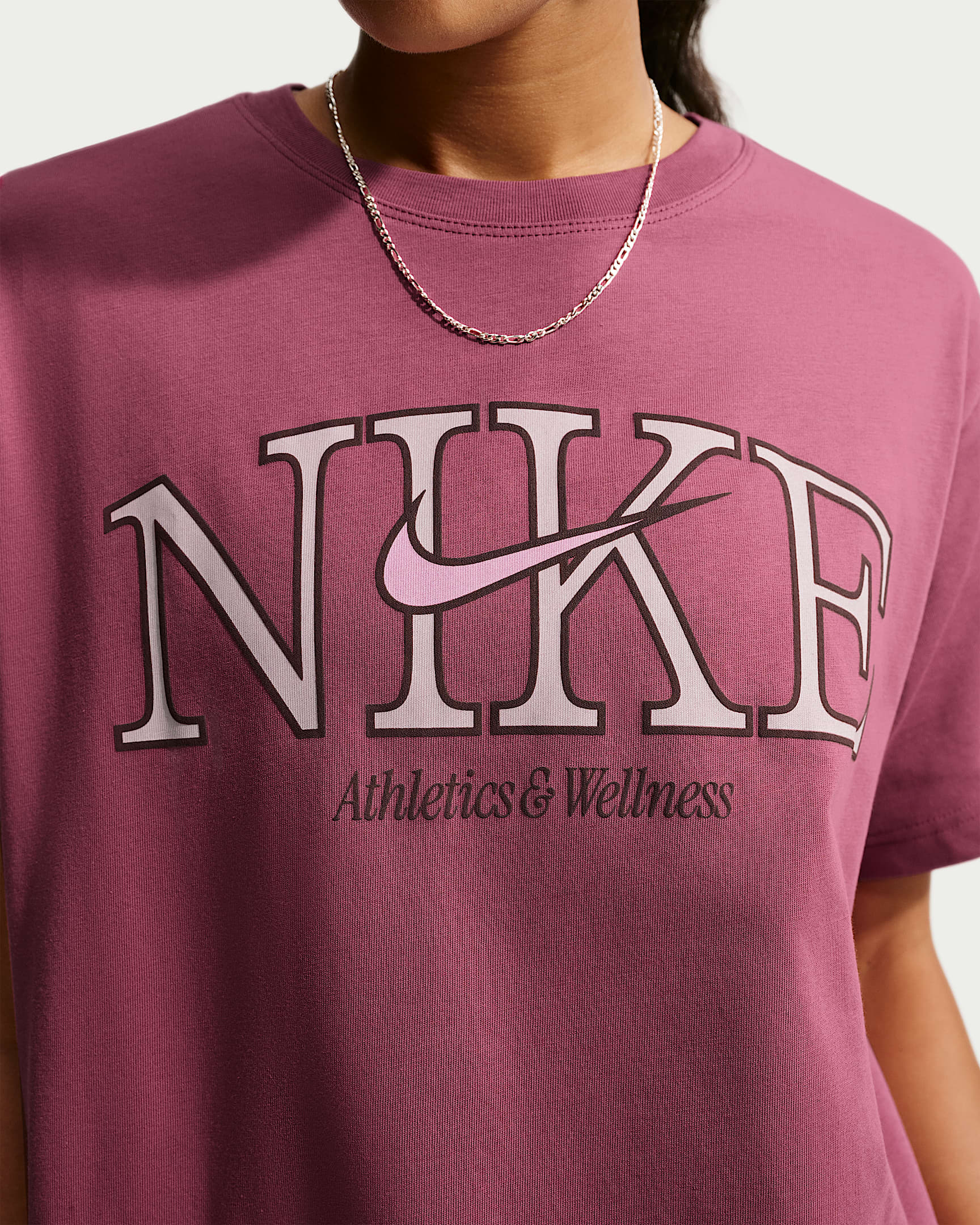 Nike Sportswear Classic Women's Oversized T-Shirt - Pink Smoke/Pink Smoke