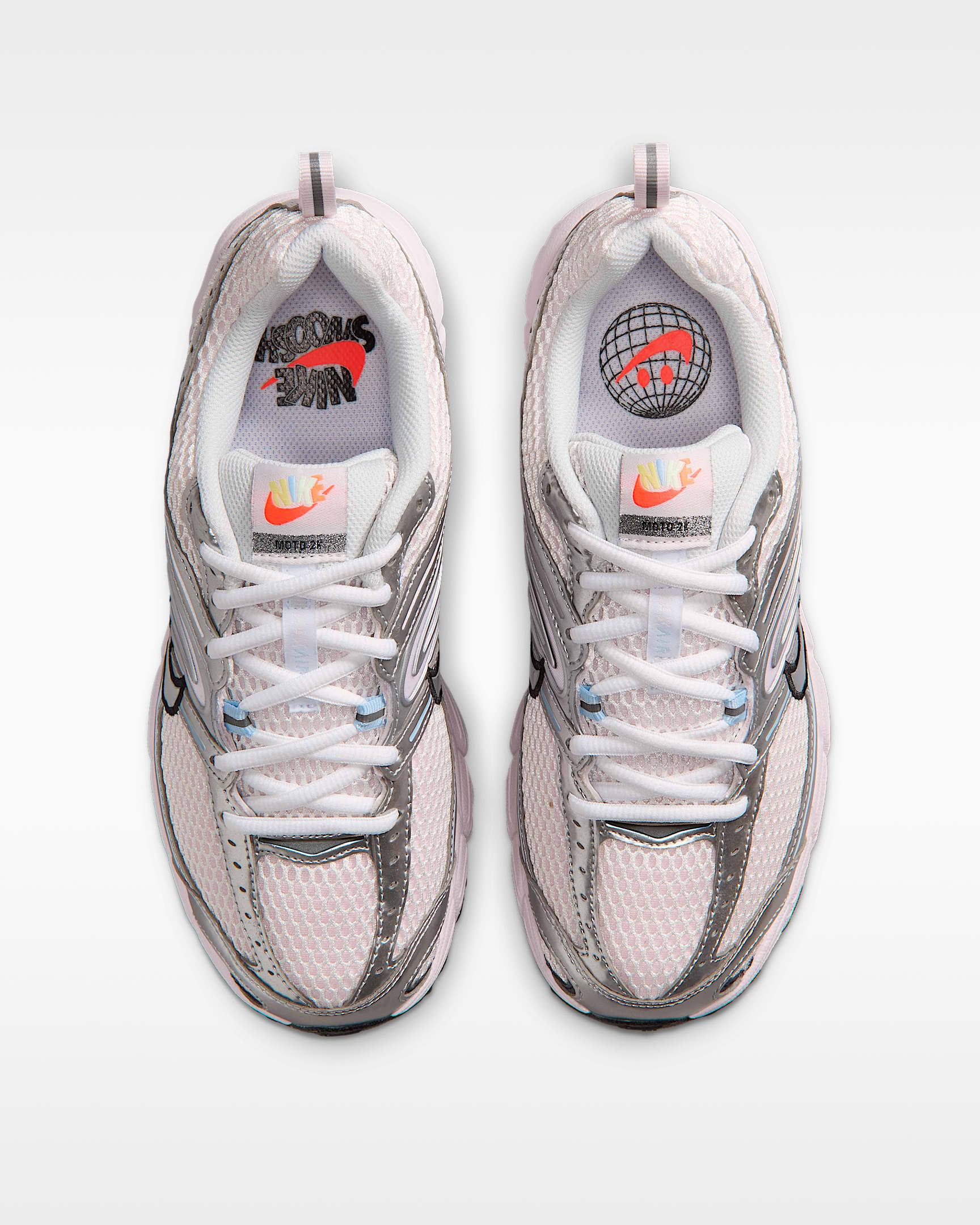 Nike Air Max Moto 2K Women's Shoes - White/Pearl Pink/Black/Metallic Silver