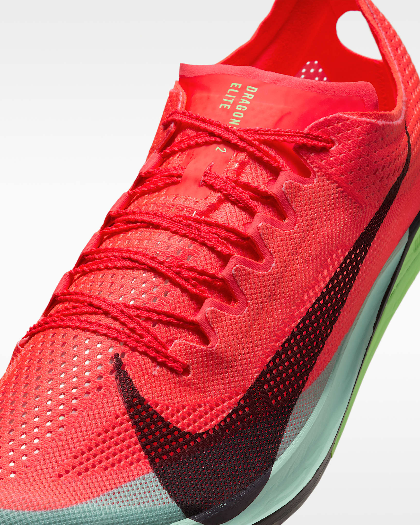 Pointes d'athlétisme Nike Dragonfly 2 Elite - Bright Crimson/Lime Blast/Mint Foam/Cave Purple