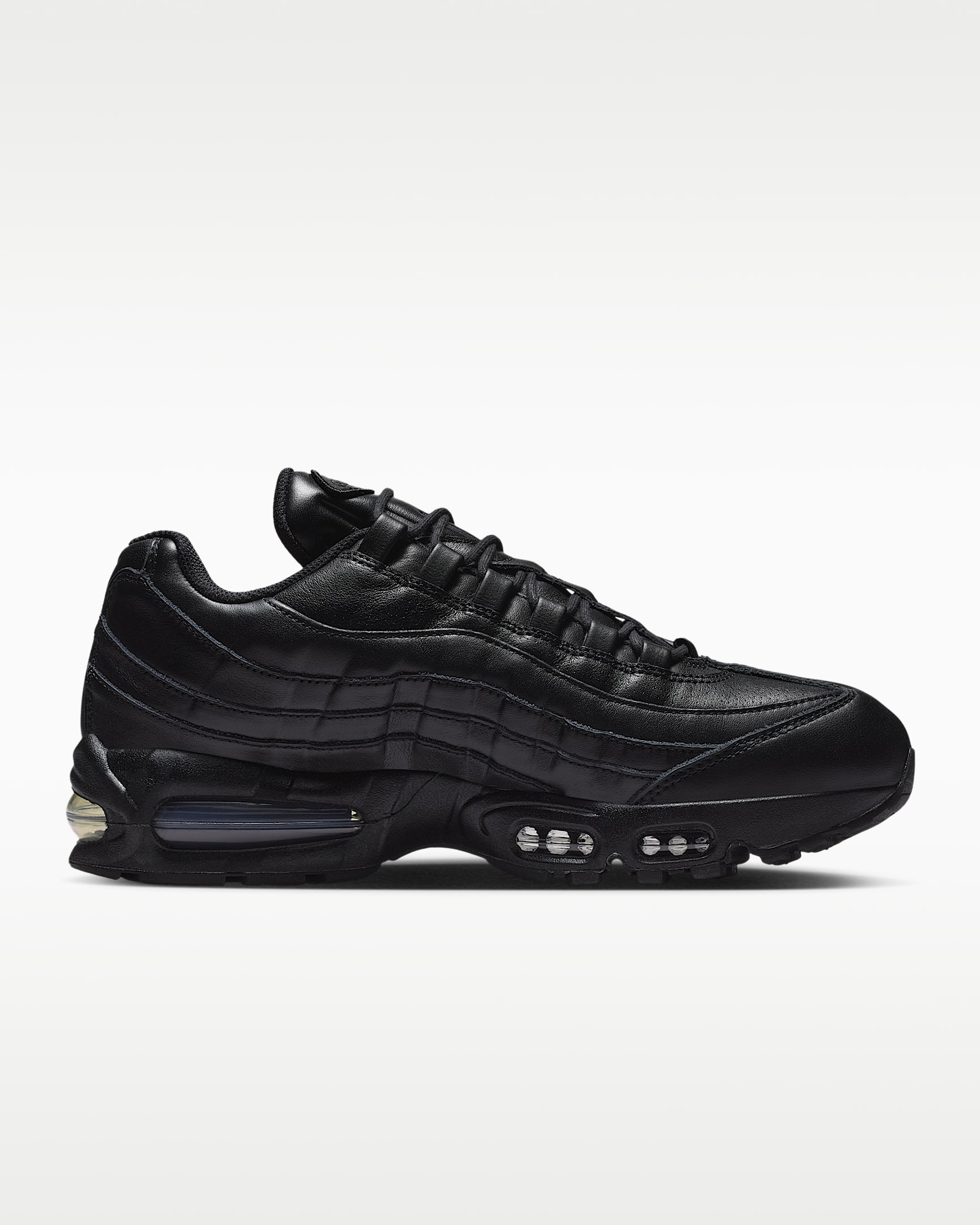 Nike Air Max 95 Big Bubble Leather Men's Shoes - Black/Black/Black