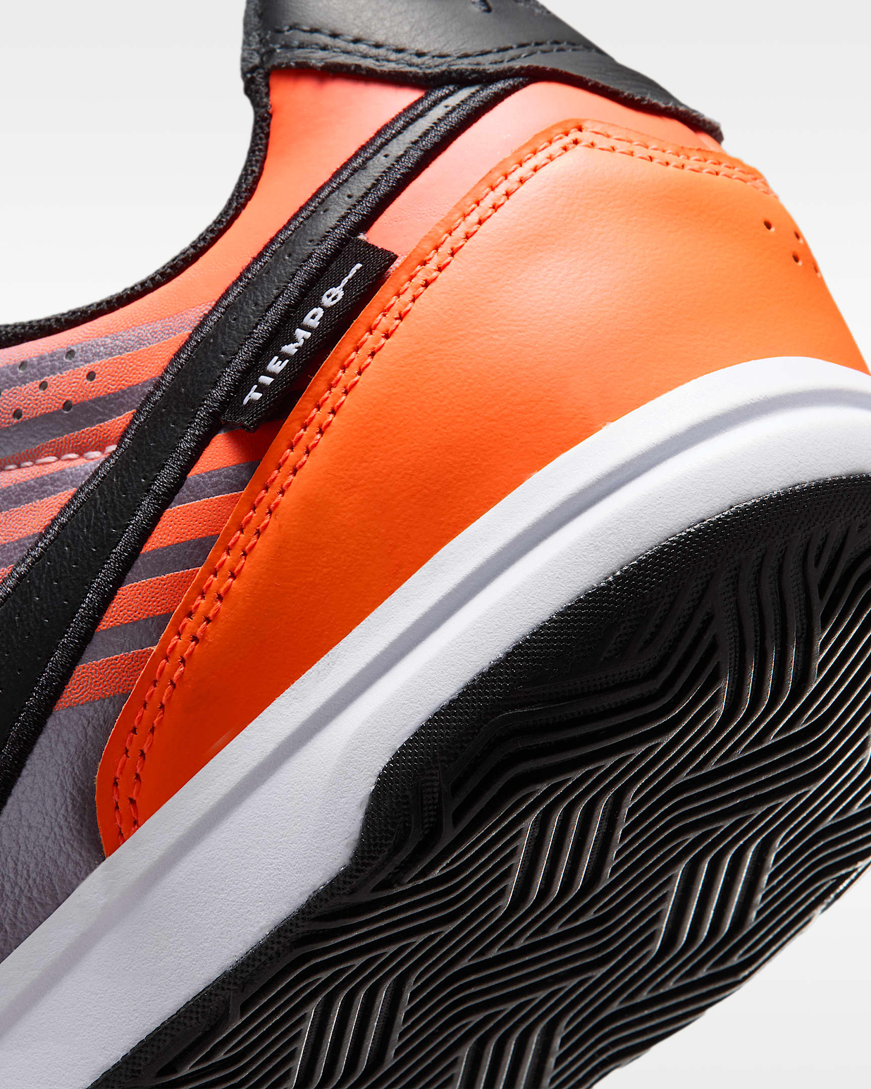 Nike Tiempo Streetgato PRM Heritage Indoor/Court Low-Top Soccer Shoes - Bleached Lilac/Total Orange/Black