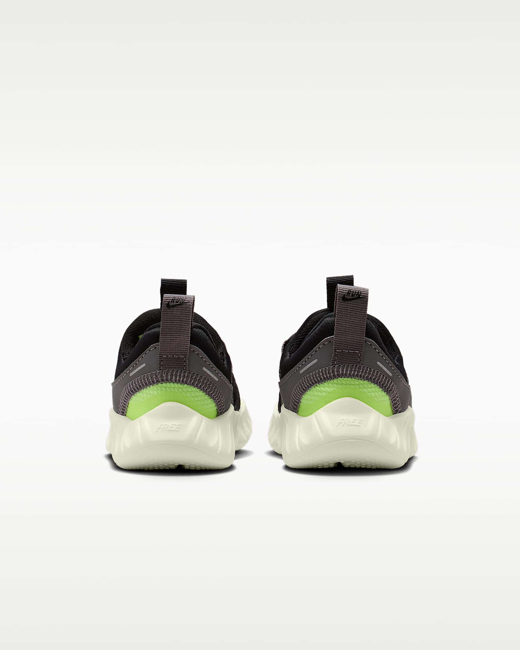 Tenis para bebé e infantil Nike Free Ride - Negro/Punta de Lápiz/Hielo volt/Cuarzo azafrán
