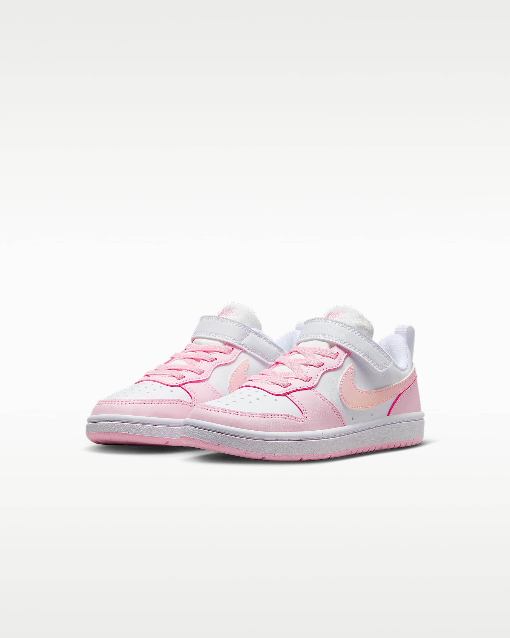 Nike Court Borough Low Recraft Younger Kids' Shoes - White/Pink Foam