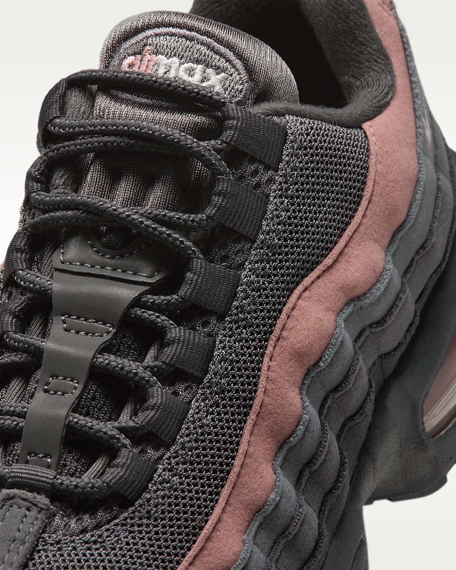 Nike Air Max 95 Big Bubble-sko til større børn - Dark Grey/Rust Pink/Anthracite/Sail