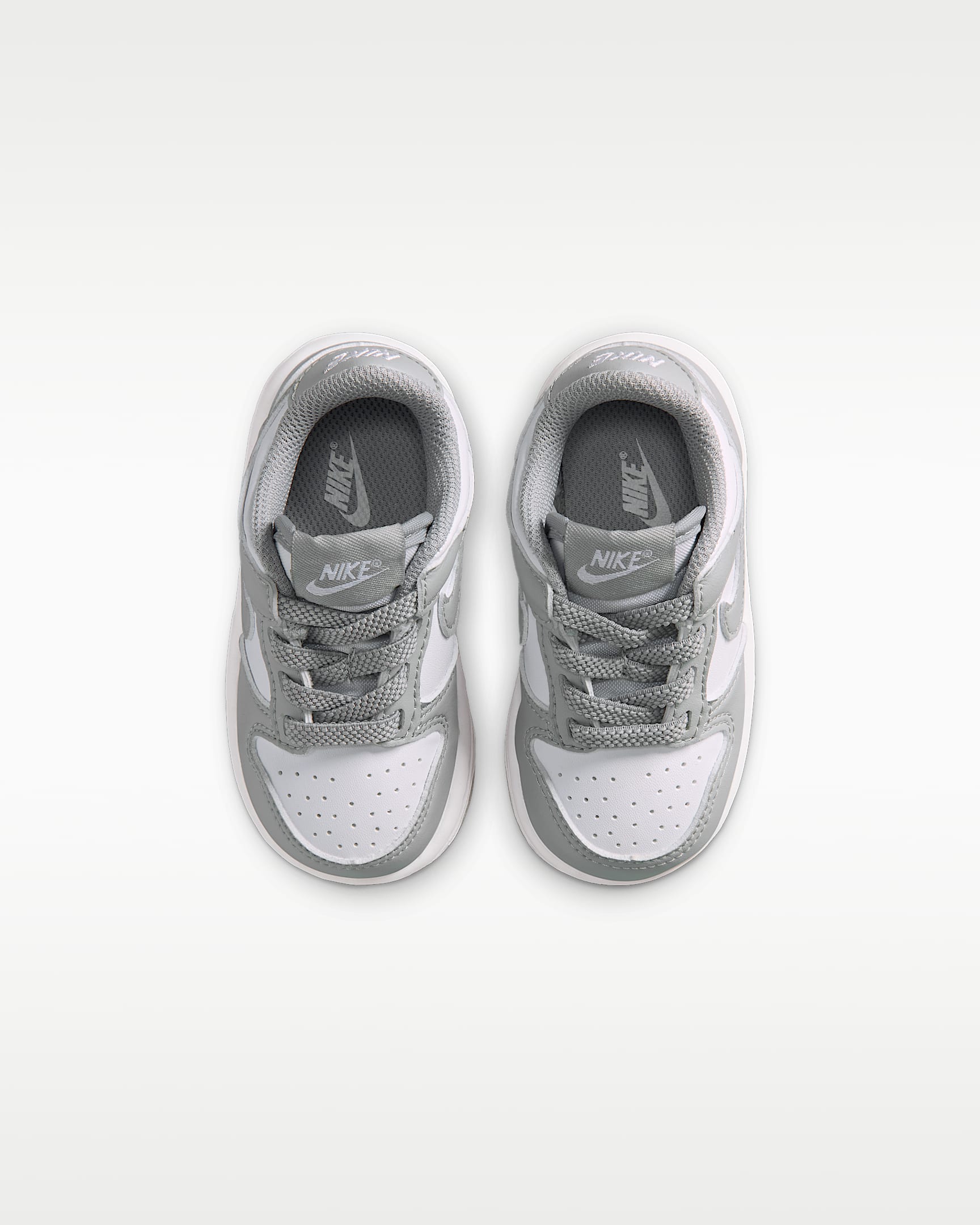 Nike Dunk Low-sko til babyer/småbørn - hvid/hvid/Light Smoke Grey