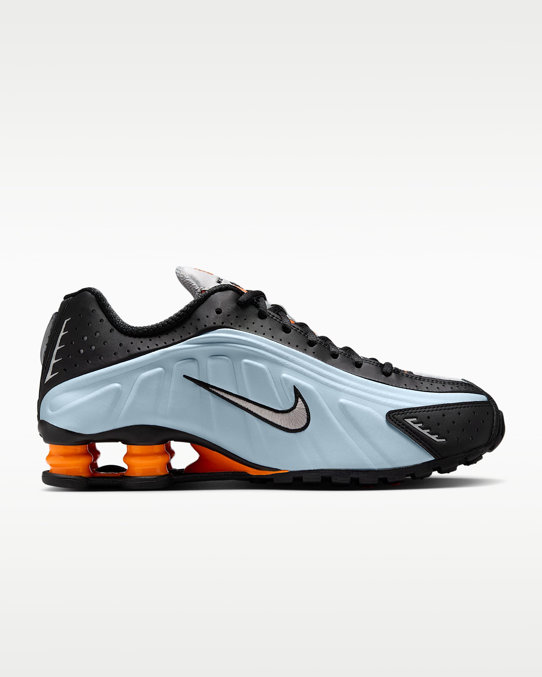 Tenis para mujer Nike Shox R4 - Tinte azul/Naranja total/Negro/Plata metalizado