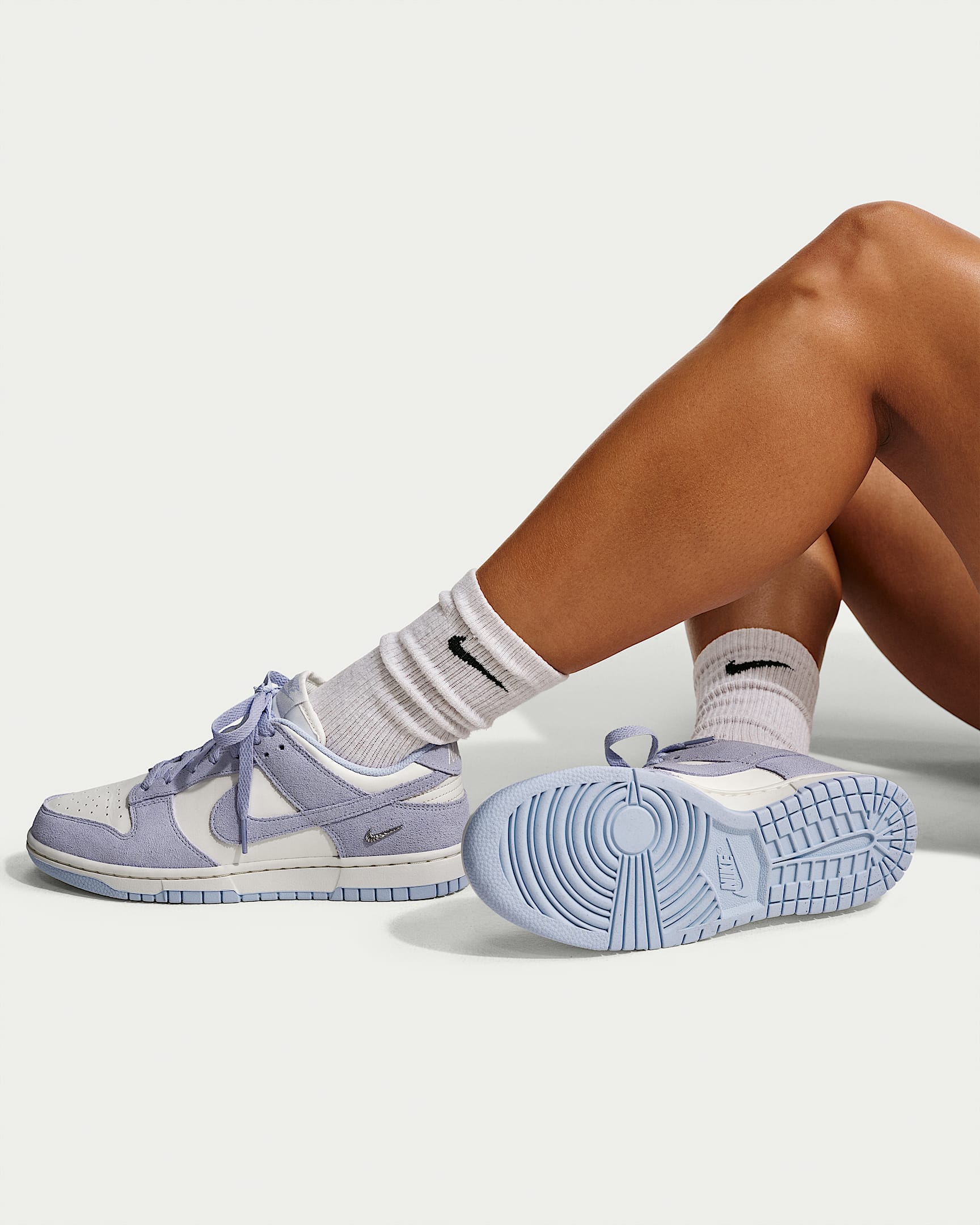 Chaussure Nike Dunk Low Suede pour femme - Palest Purple/Sail/Metallic Silver/Palest Purple