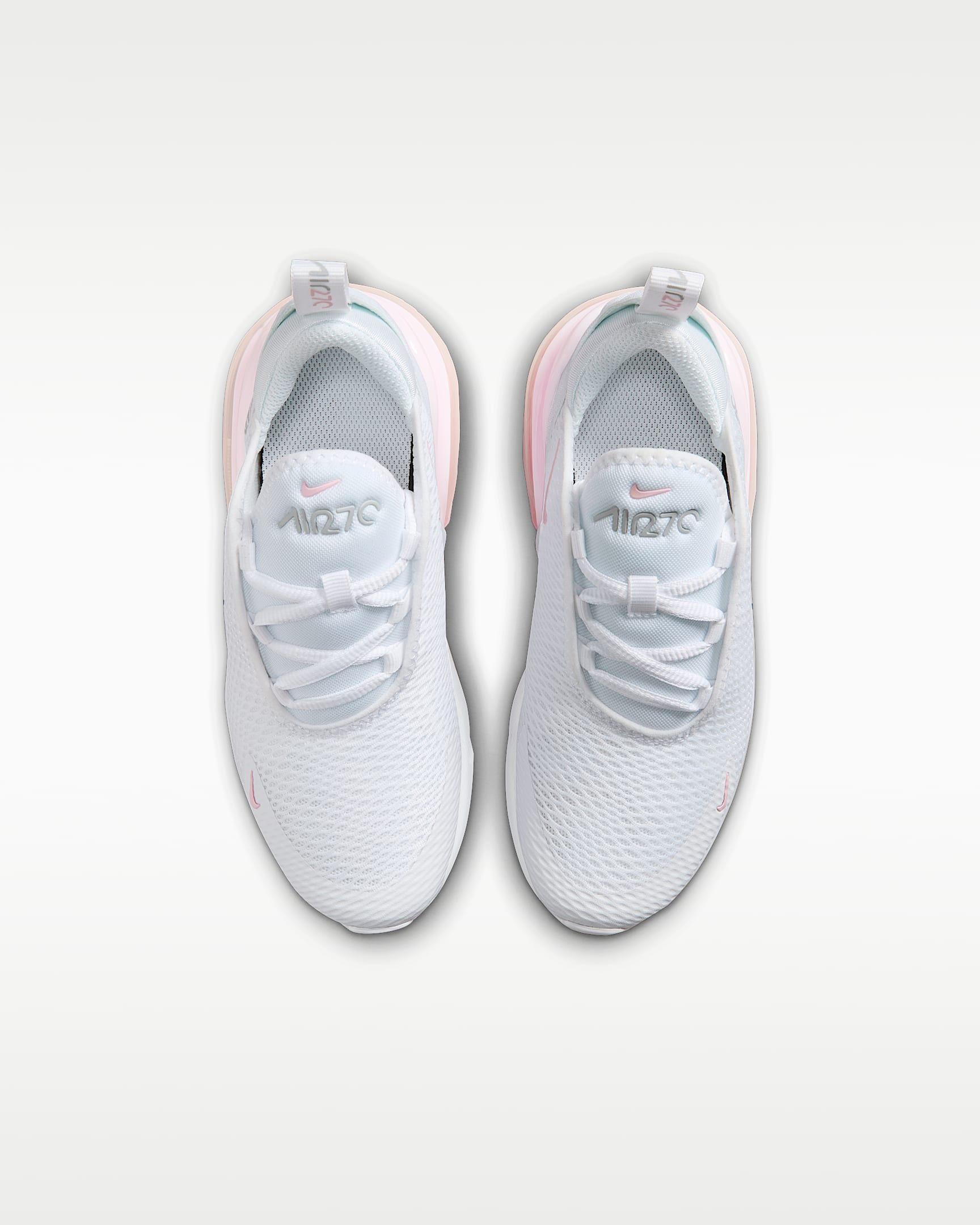 Nike Air Max 270 Little Kids' Shoes - White/Light Smoke Grey/Pink Foam