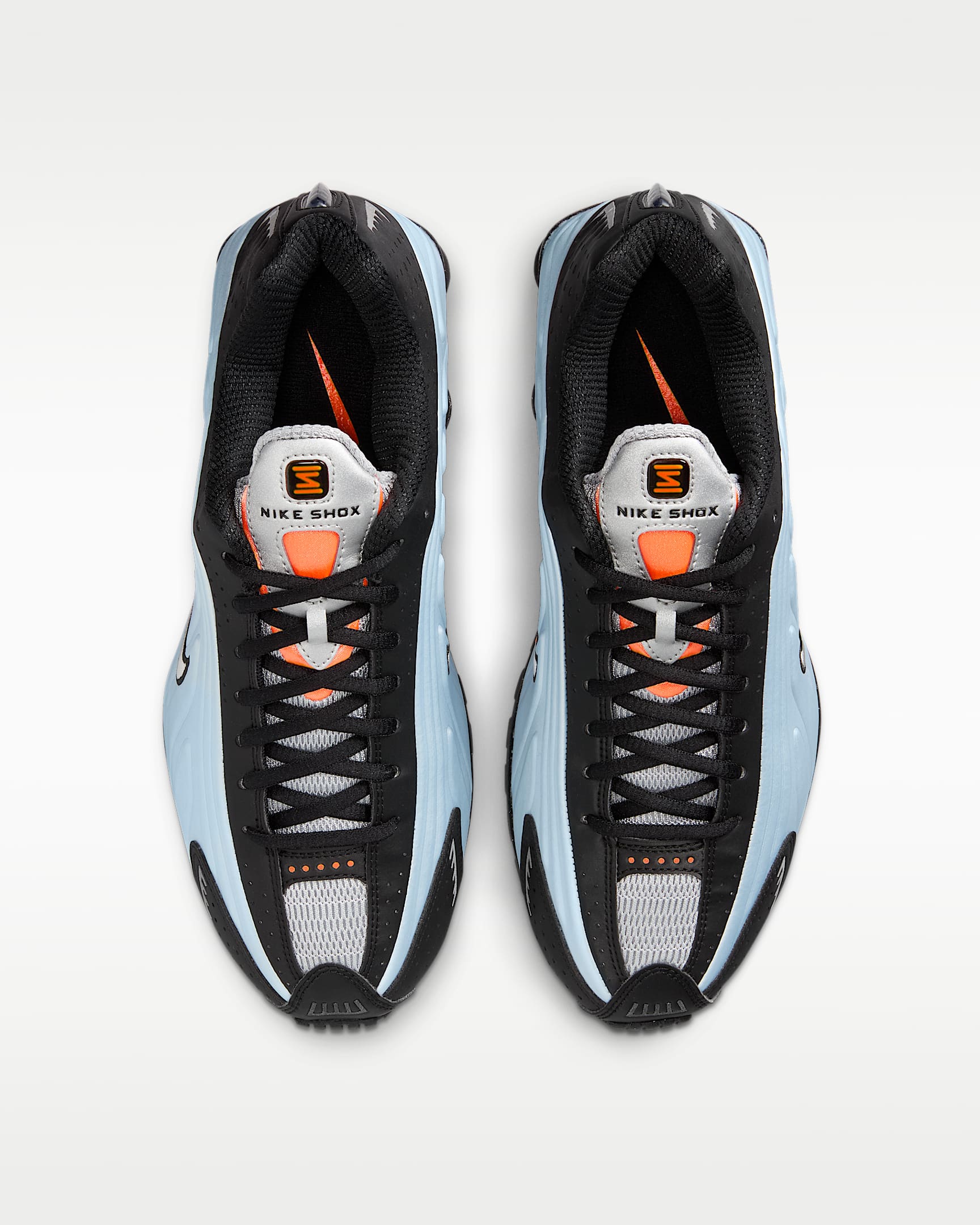Tenis para mujer Nike Shox R4 - Tinte azul/Naranja total/Negro/Plata metalizado