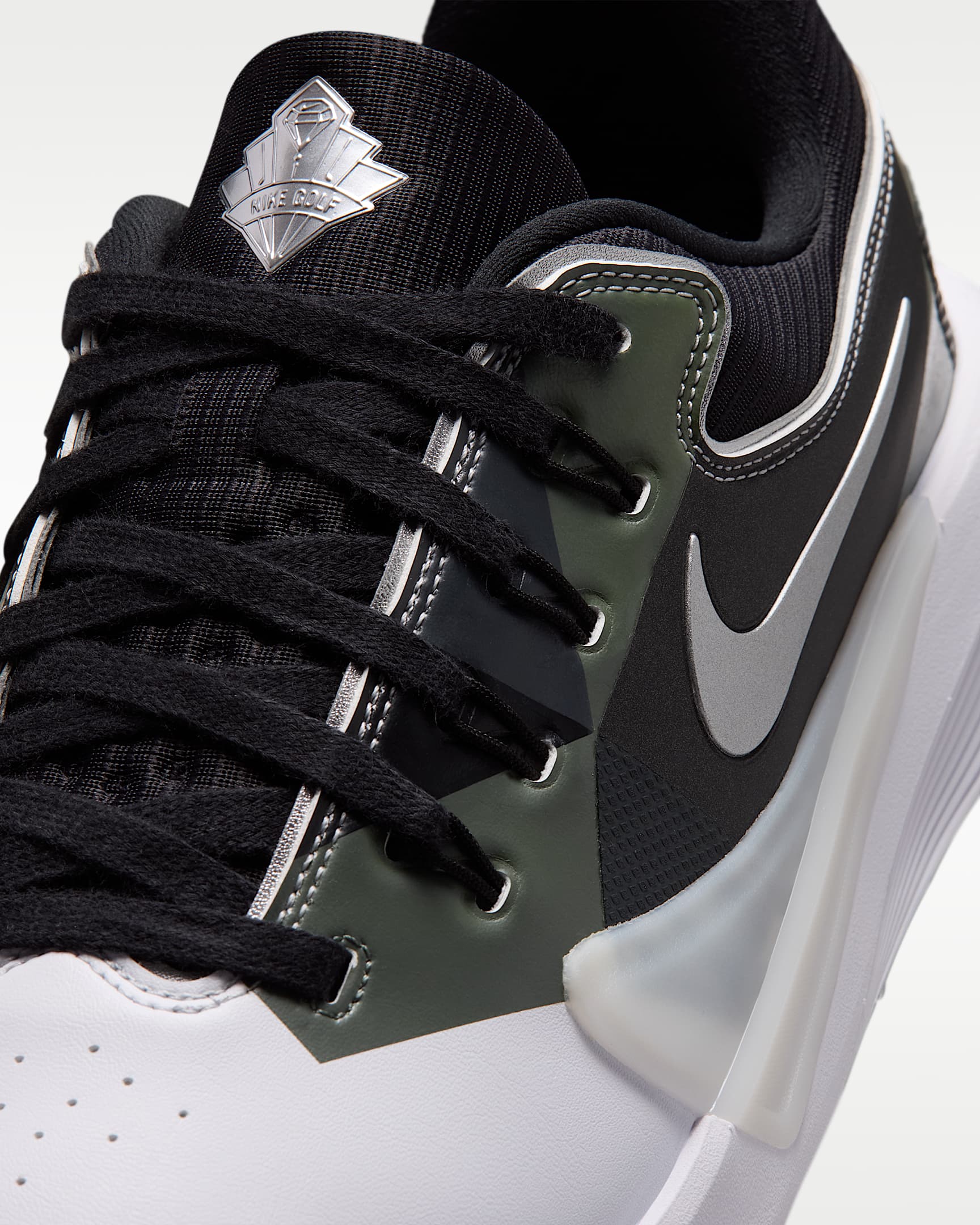 Nike Victory Pro 4 Golf Shoes - White/Metallic Silver/Fir/Black