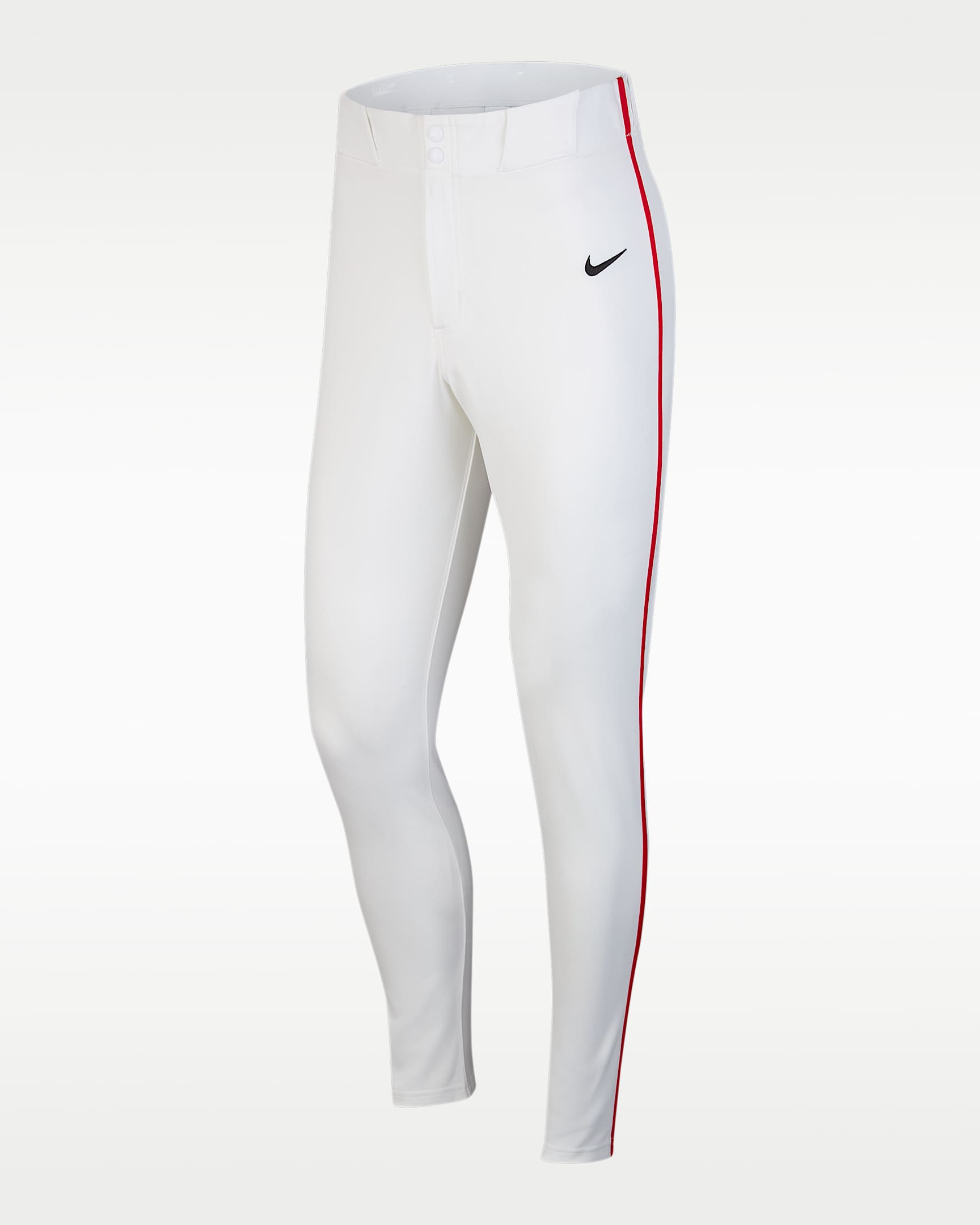 Nike Vapor Select Men's Piped Baseball Pants - White/University Red/Black