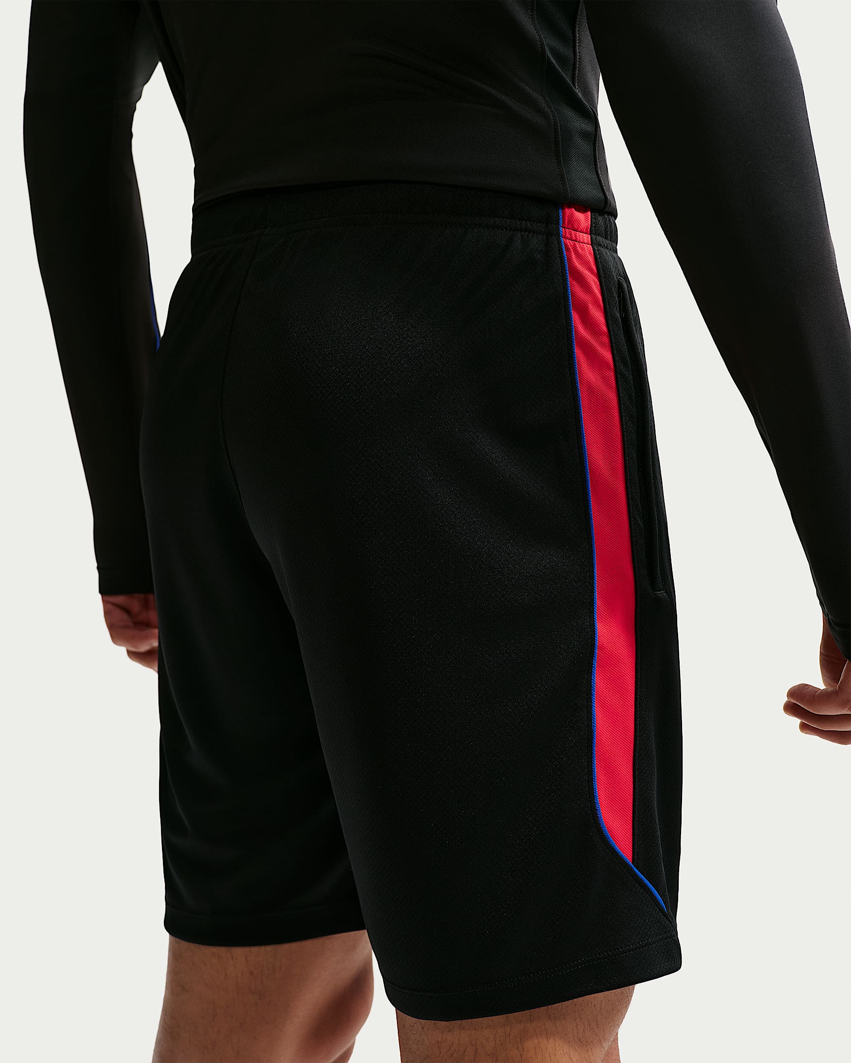 Paris Saint-Germain Strike Nike Dri-FIT strikket fotballshorts til herre - Svart/Global Red/Global Red