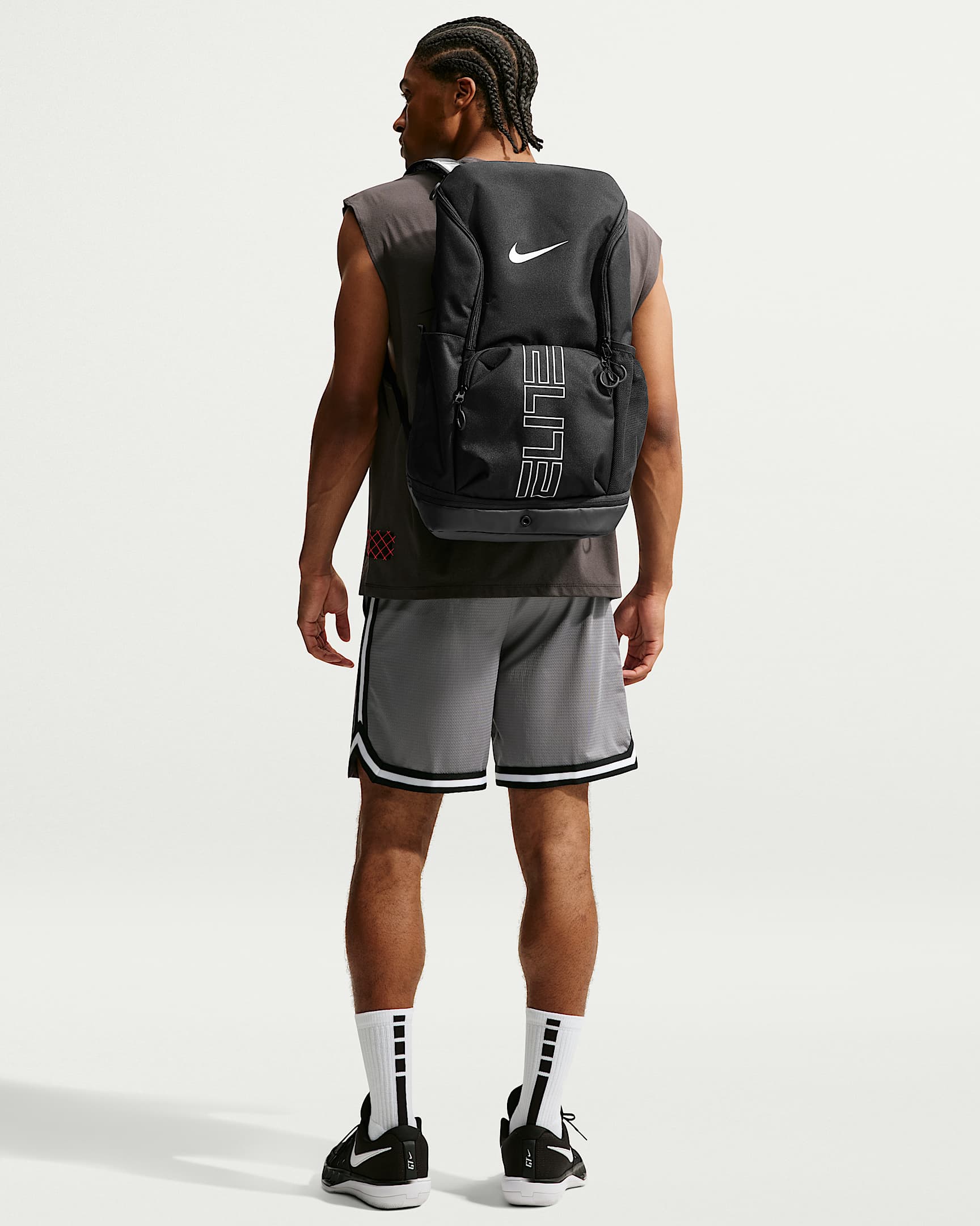 Mochila (32 L) Nike Varsity Elite - Negro/Negro/Plata metalizado