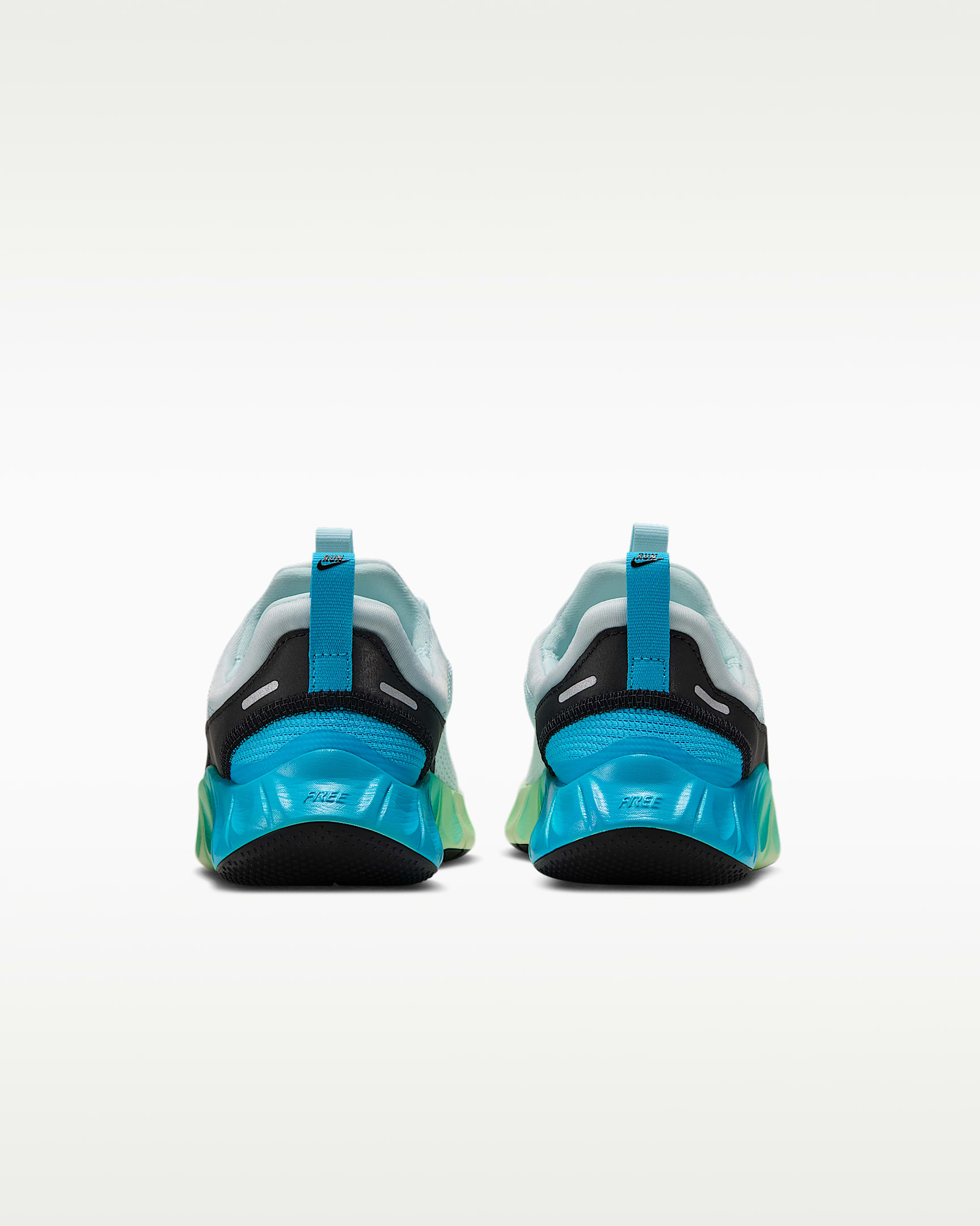 Tenis de correr para niños grandes Nike Free Ride - Azul glacial/Azul corriente claro/Voltio ligero/Negro