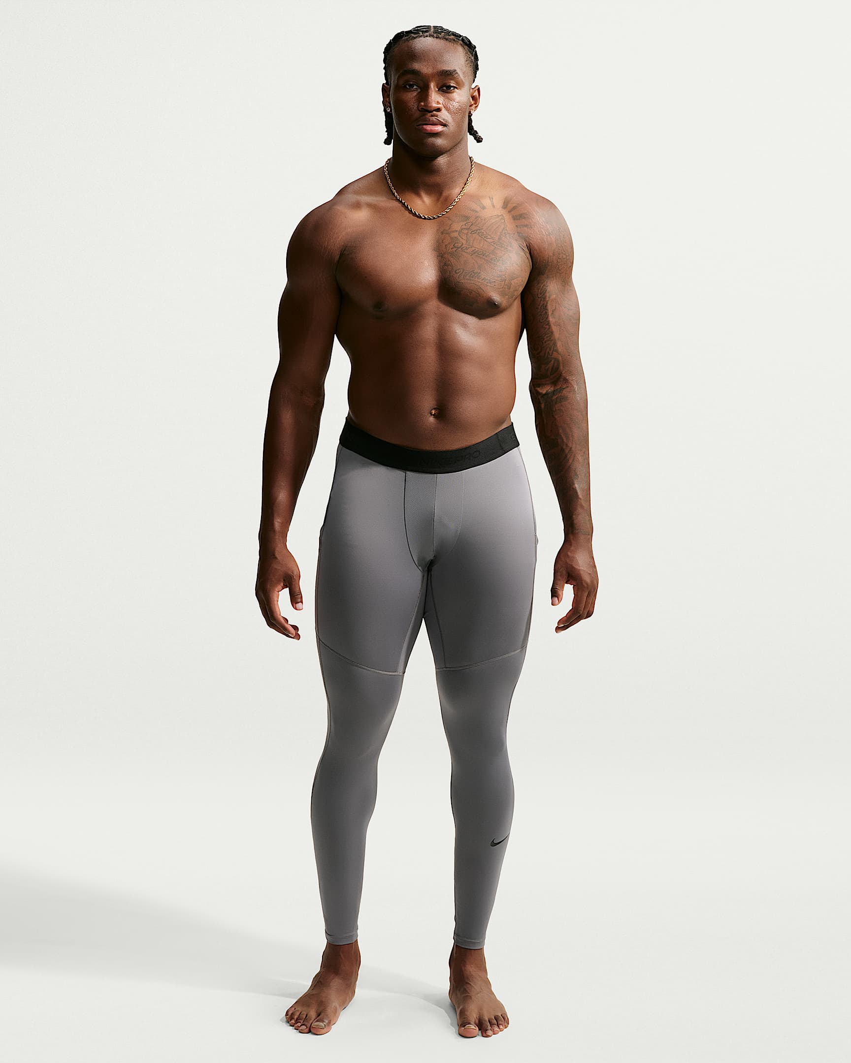 Legging de fitness Dri-FIT Nike Pro pour homme - Smoke Grey/Noir