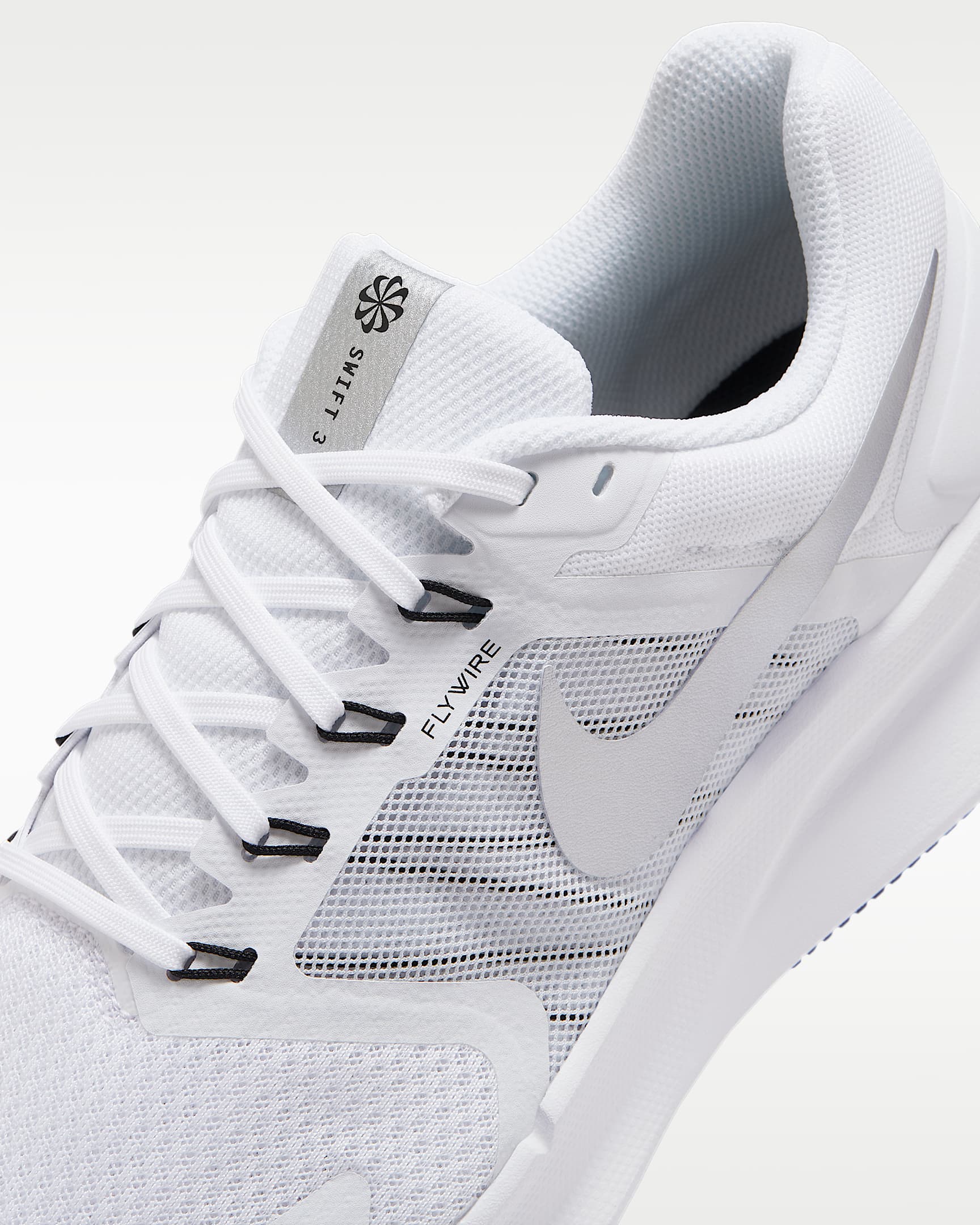 Nike Run Swift 3 Men's Road Running Shoes - White/Football Grey/Black/Metallic Silver