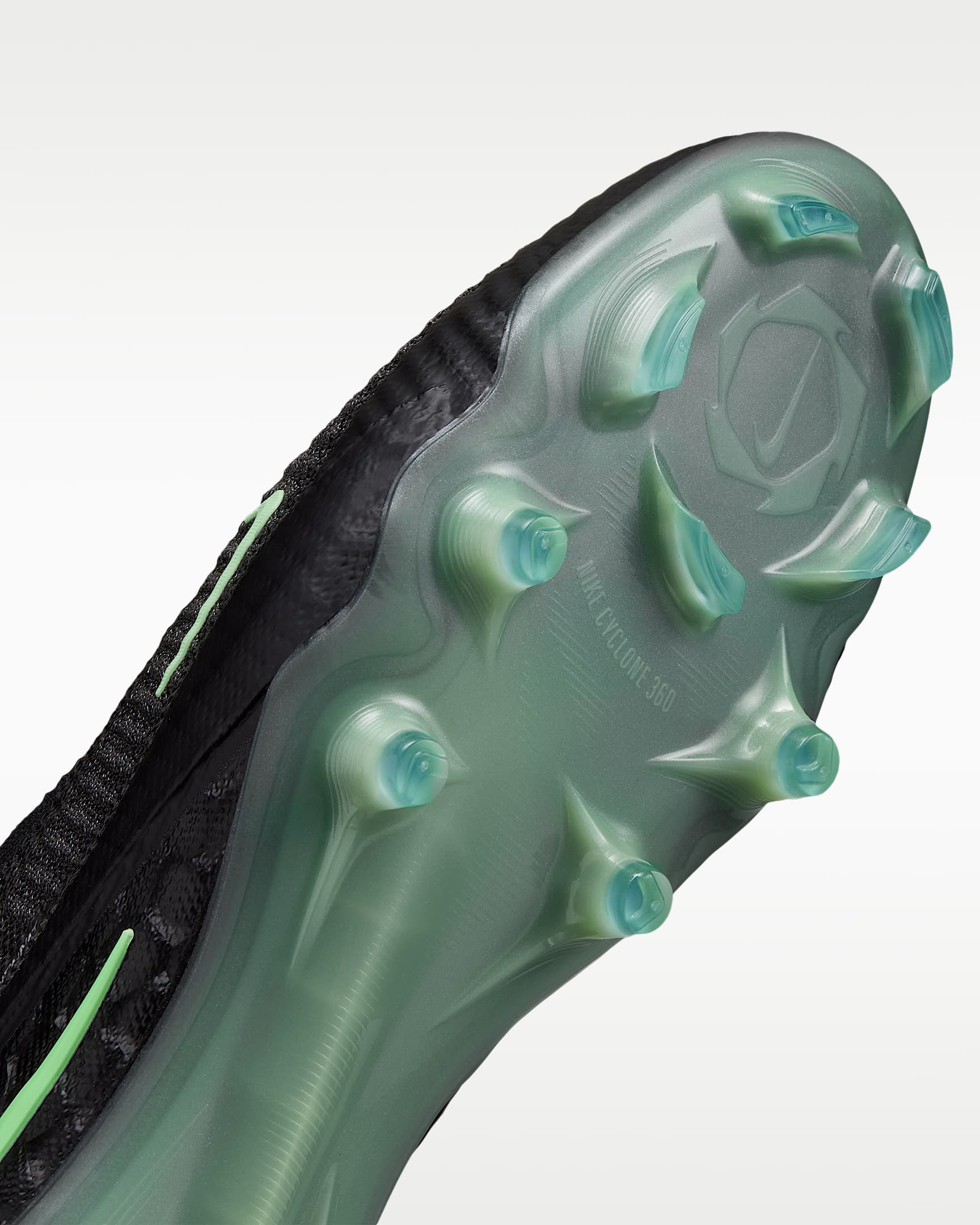 Nike Phantom 6 High Elite Firm-Ground Soccer Cleats - Black/Black/Illusion Green