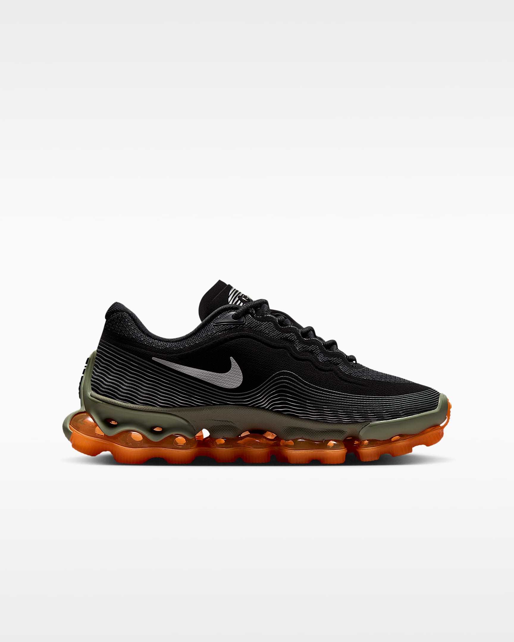 Tenis para niños grandes Nike Air Liquid Max - Negro/Militar claro/Platino puro/Plata metalizado