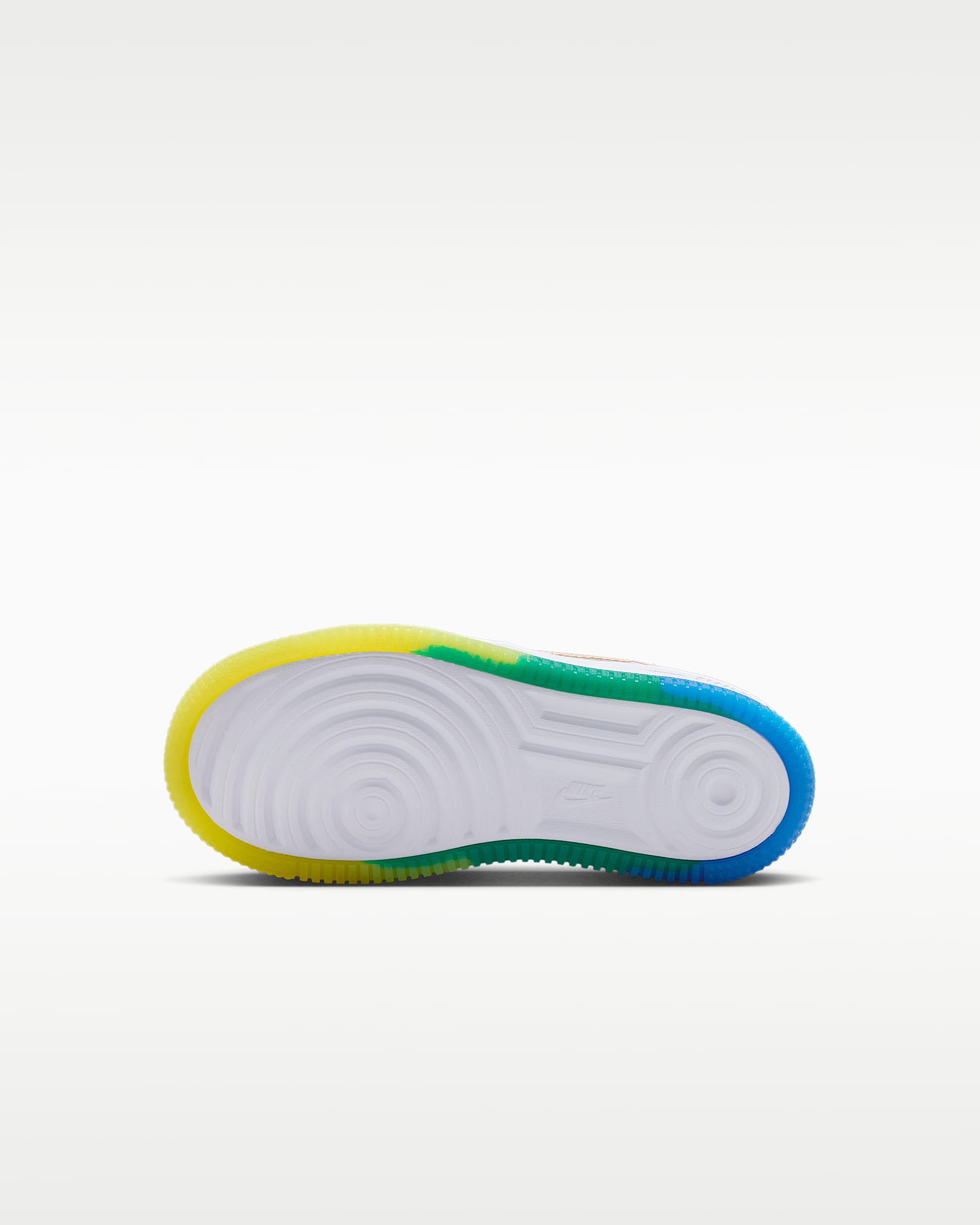 Nike Force 1 Low Younger Kids' Shoes - White/Soar/Sonic Yellow/Metallic Gold