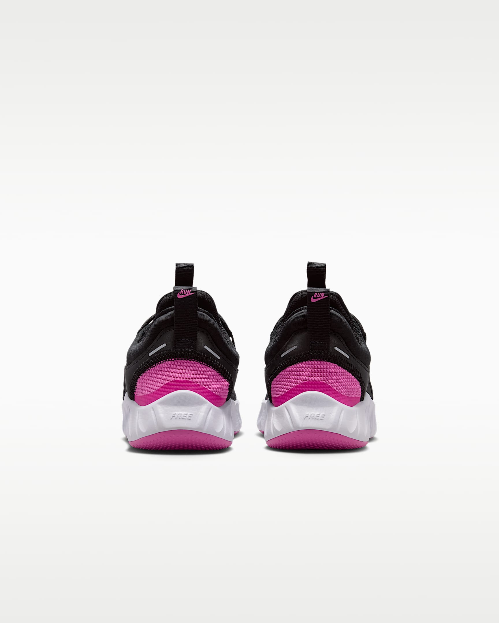 Nike Free Ride Younger Kids' Running Shoes - Black/Anthracite/White/Playful Pink