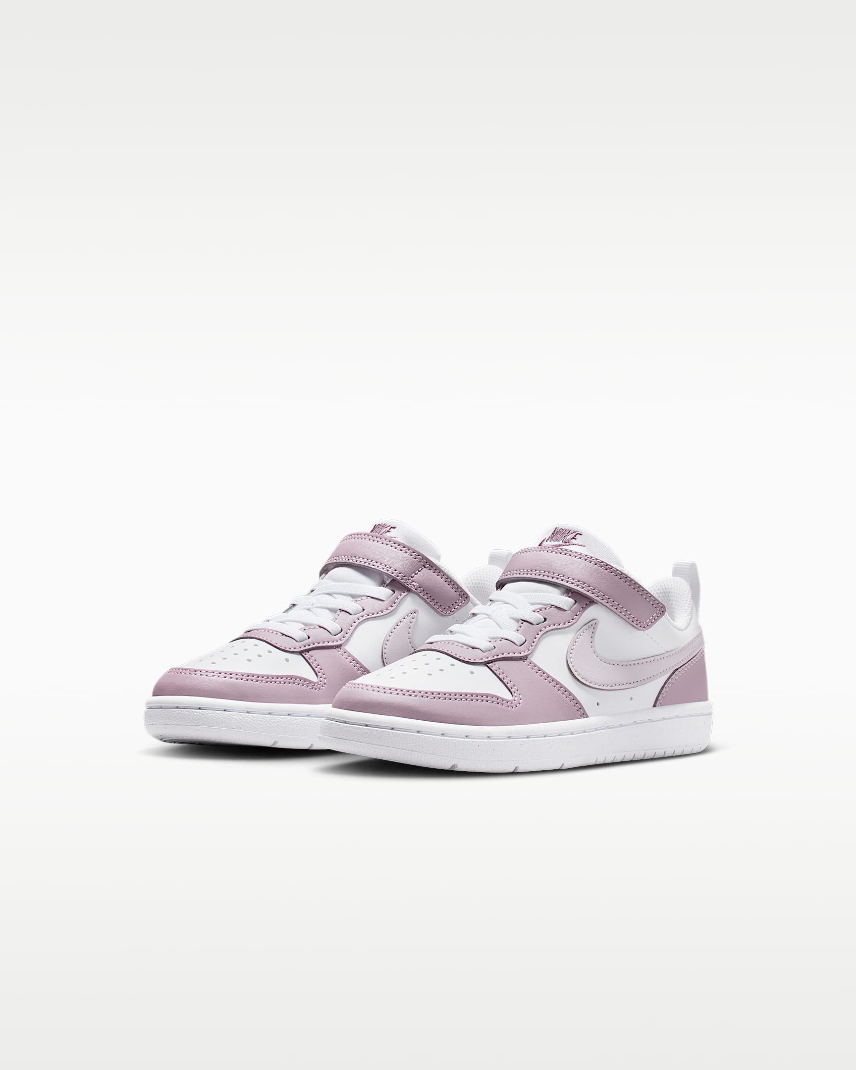 Nike Court Borough Low Recraft Younger Kids' Shoes - White/Plum Fog/White/Venice