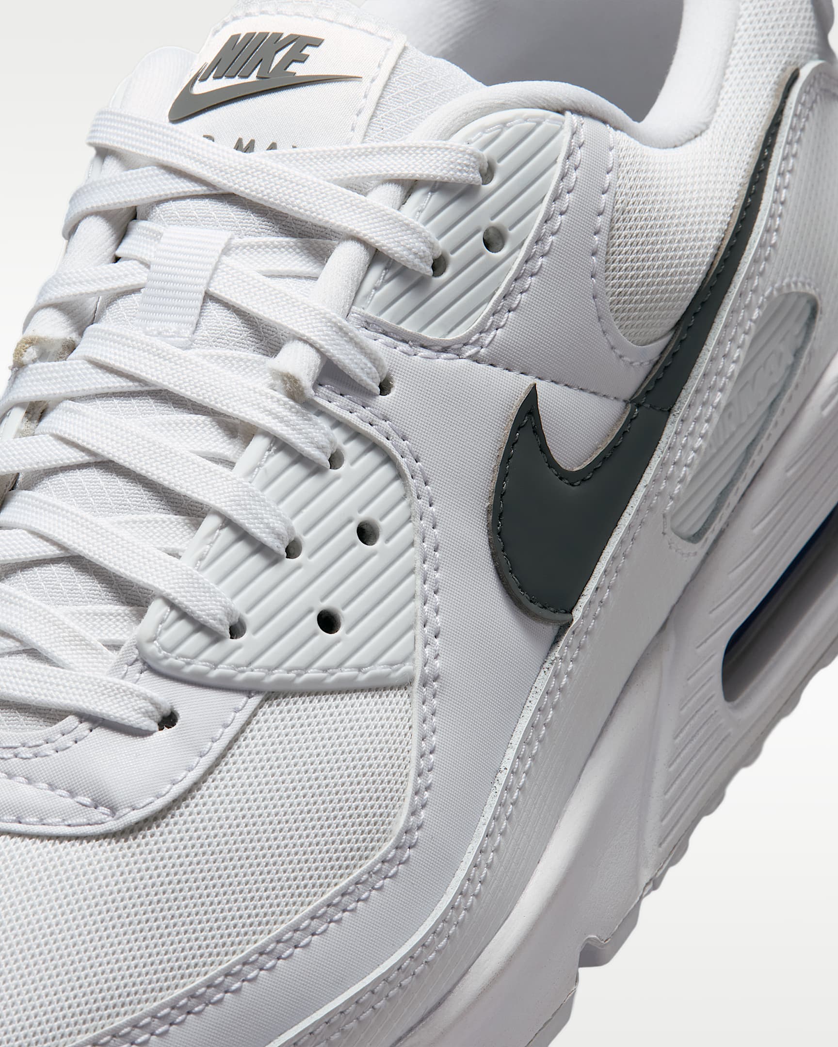 Nike Air Max 90 Men's Shoes - White/White/Smoke Grey
