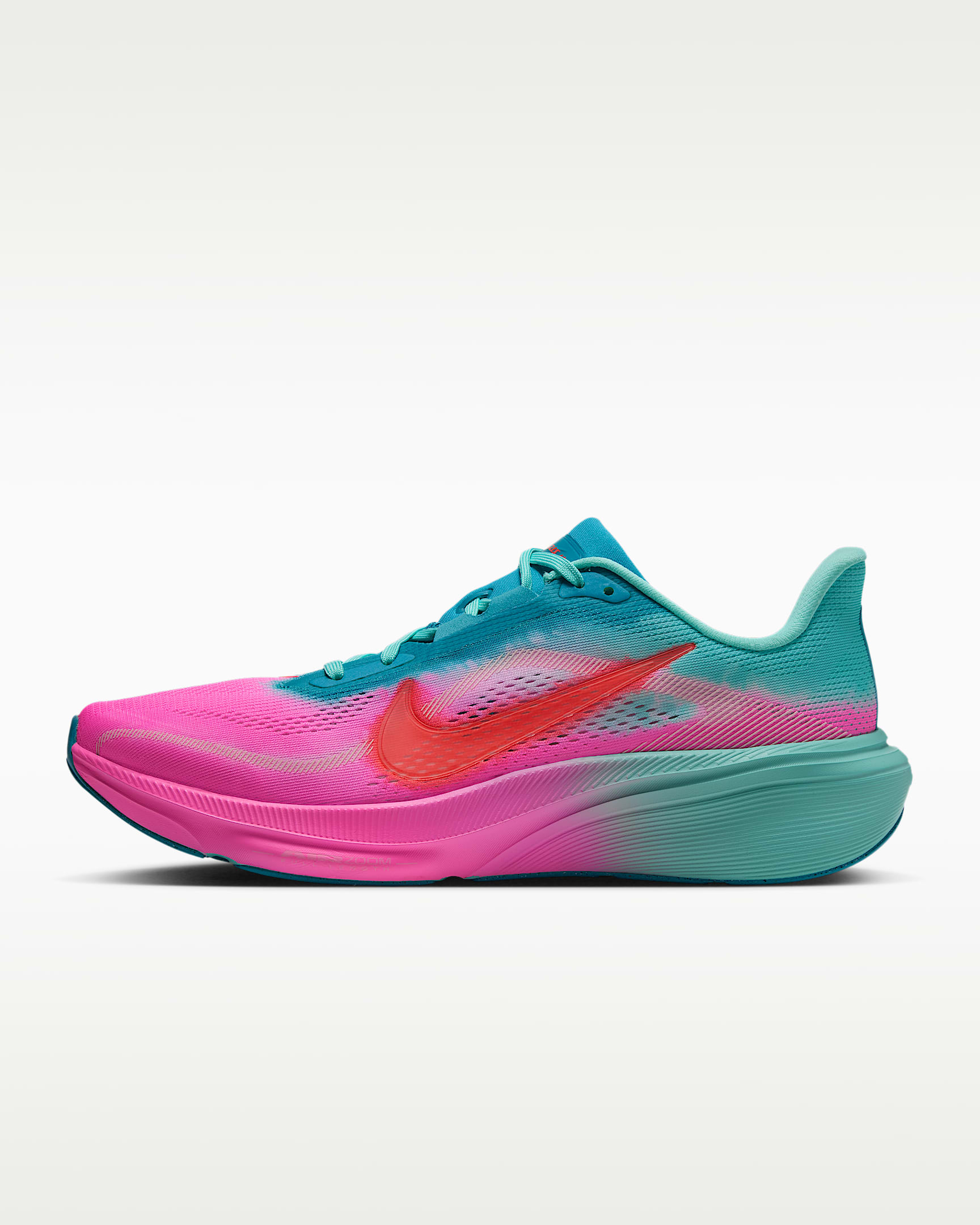 Nike Pegasus 42 hardloopschoenen voor heren (straat) - Pink Spell/Bleached Turquoise/Dusty Cactus/Laser Crimson