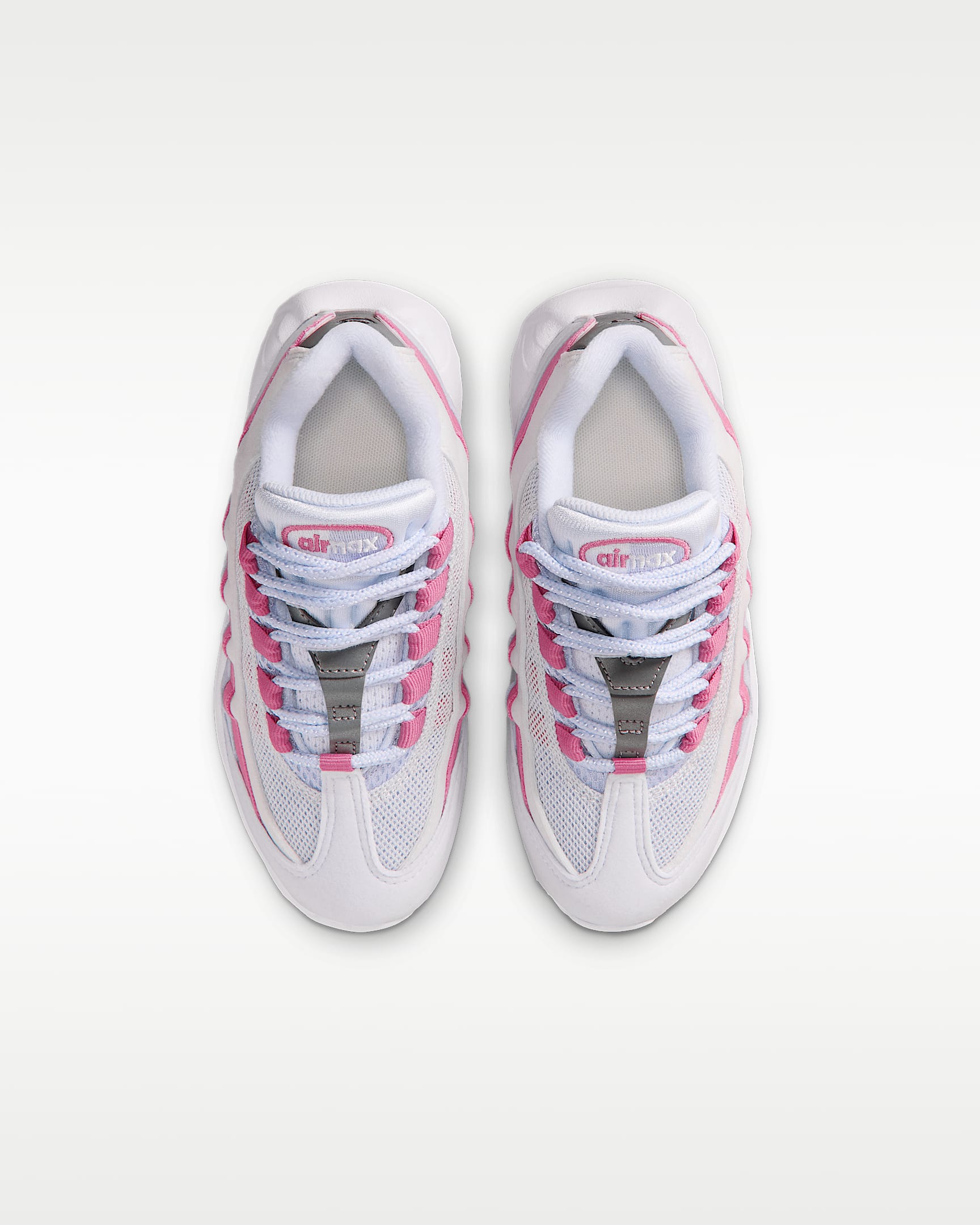Nike Air Max '95 Little Kids' Shoes - Football Grey/Peony/Ghost/White