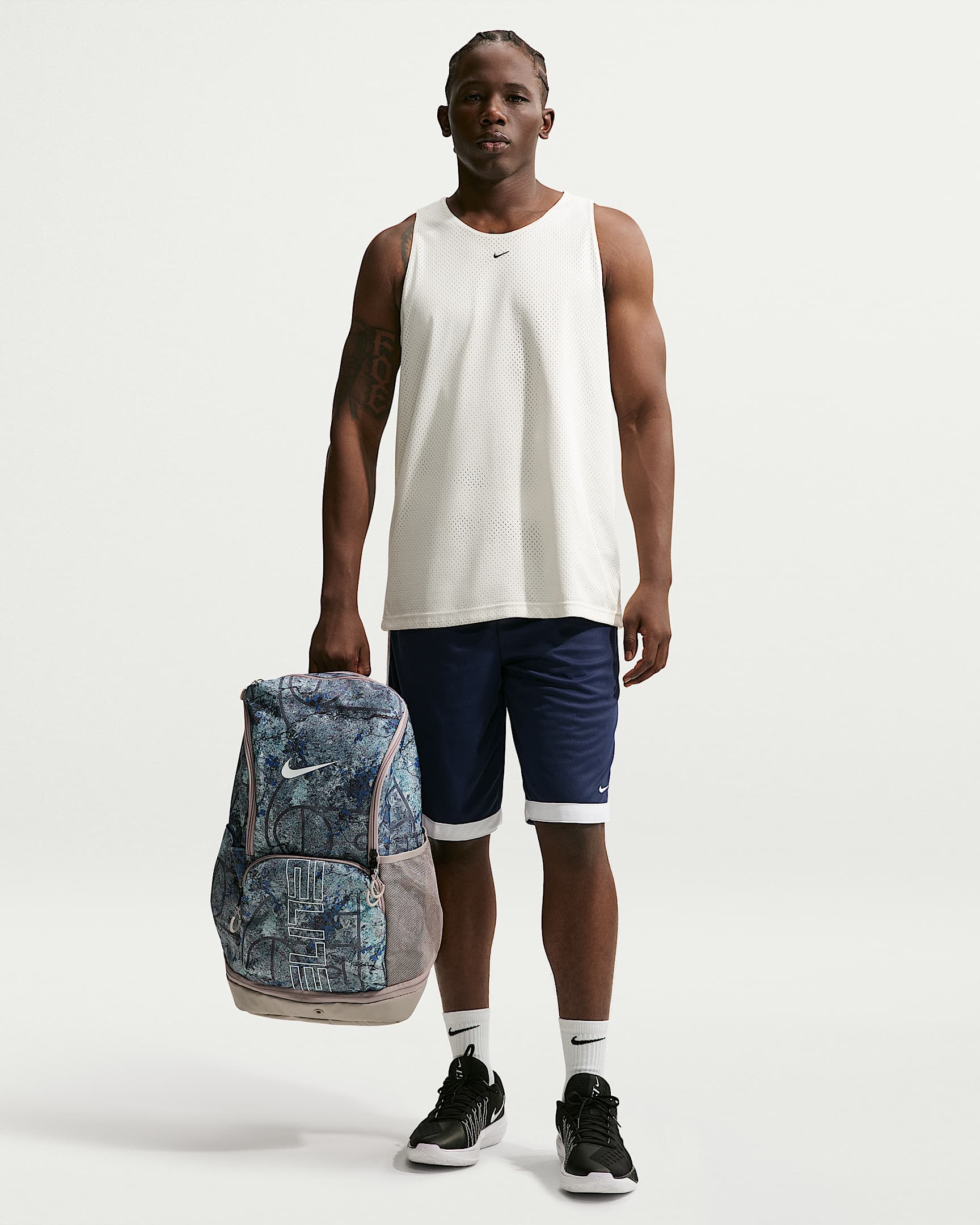 Nike Varsity Elite Rucksack mit Print (32 l) - Weiß/College Grey/Weiß