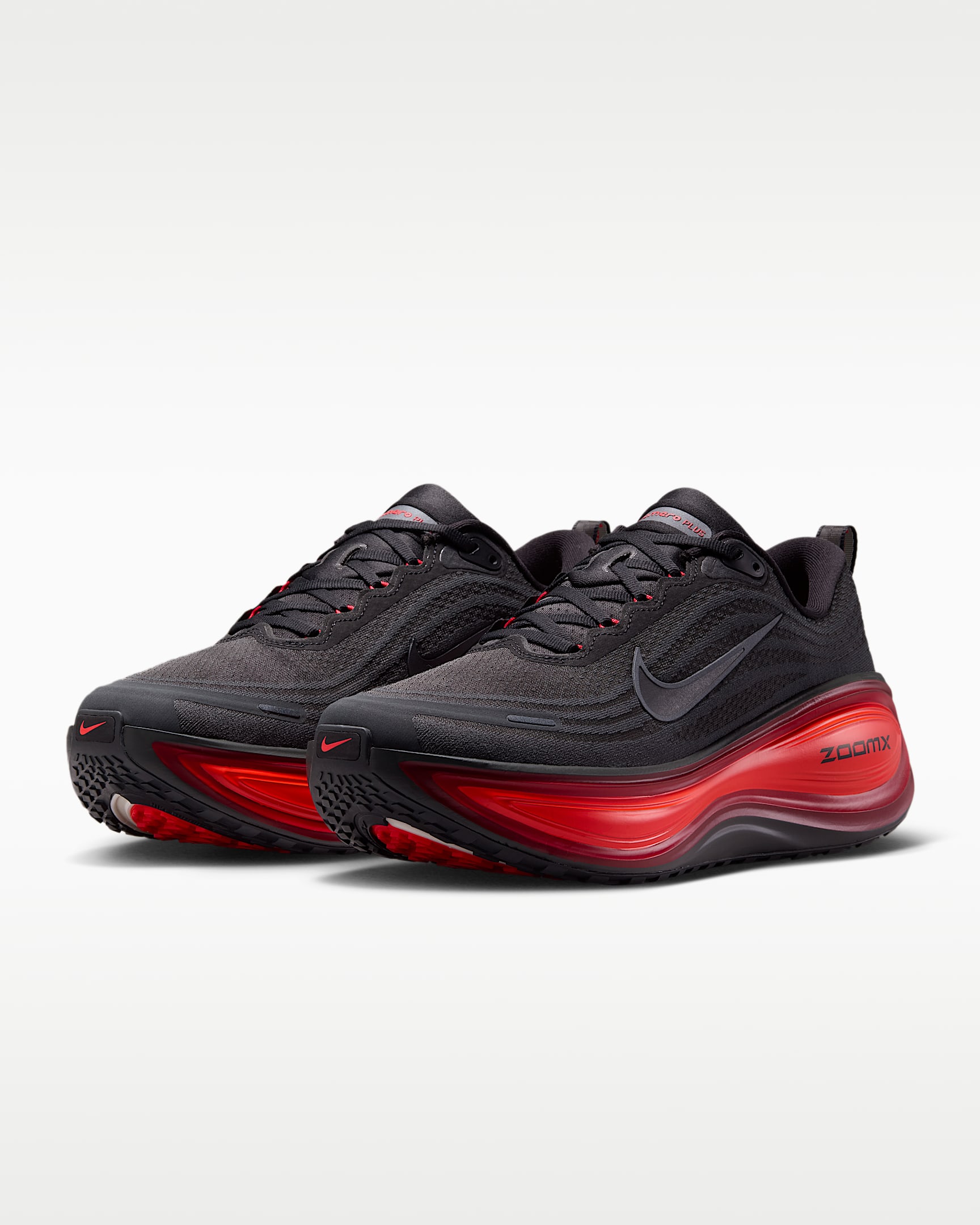 Nike Vomero Plus Men's Road Running Shoes - Anthracite/Bright Crimson/University Red/Black
