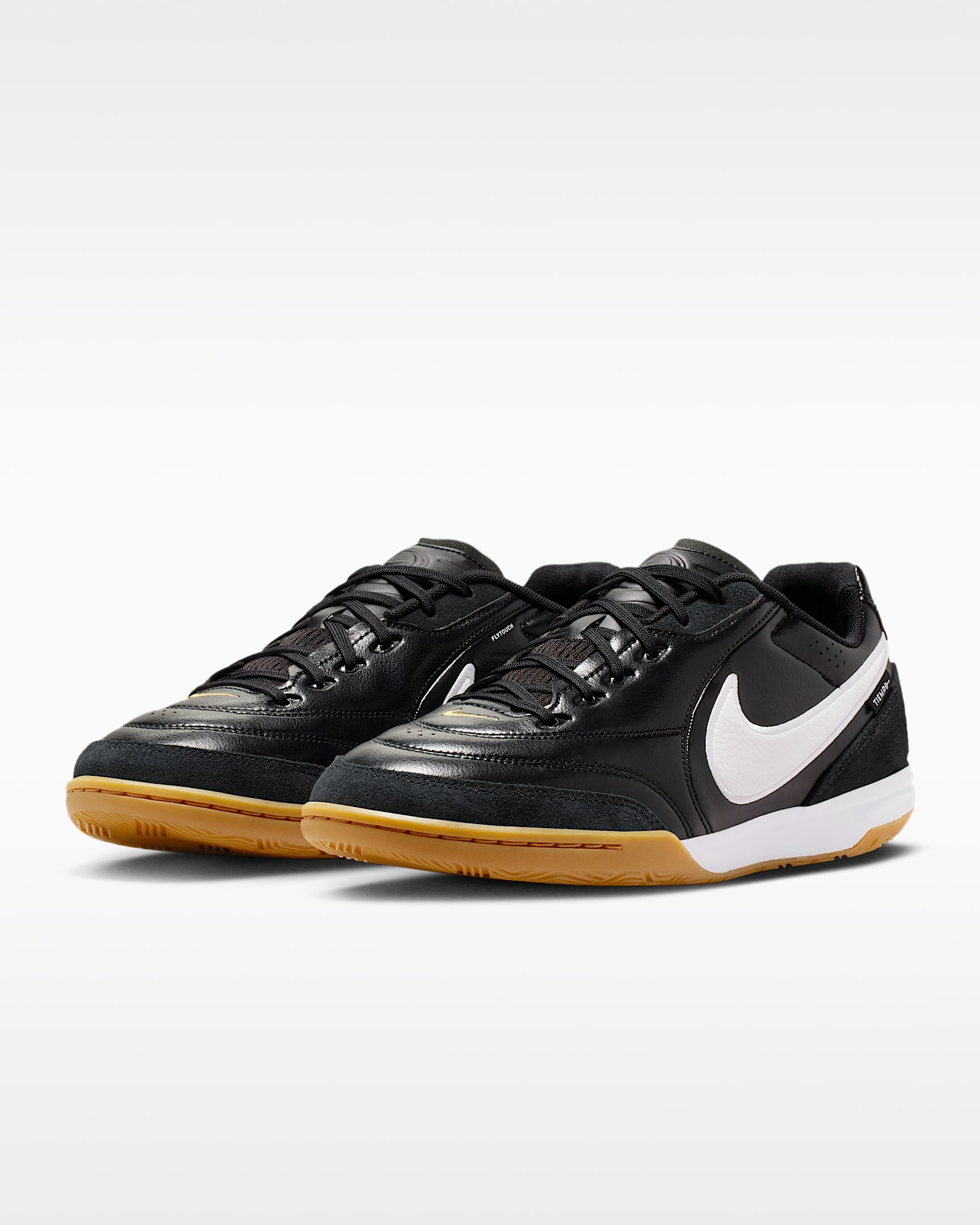 Nike Tiempo Streetgato Indoor/Court Low-Top Soccer Shoes - Black/White