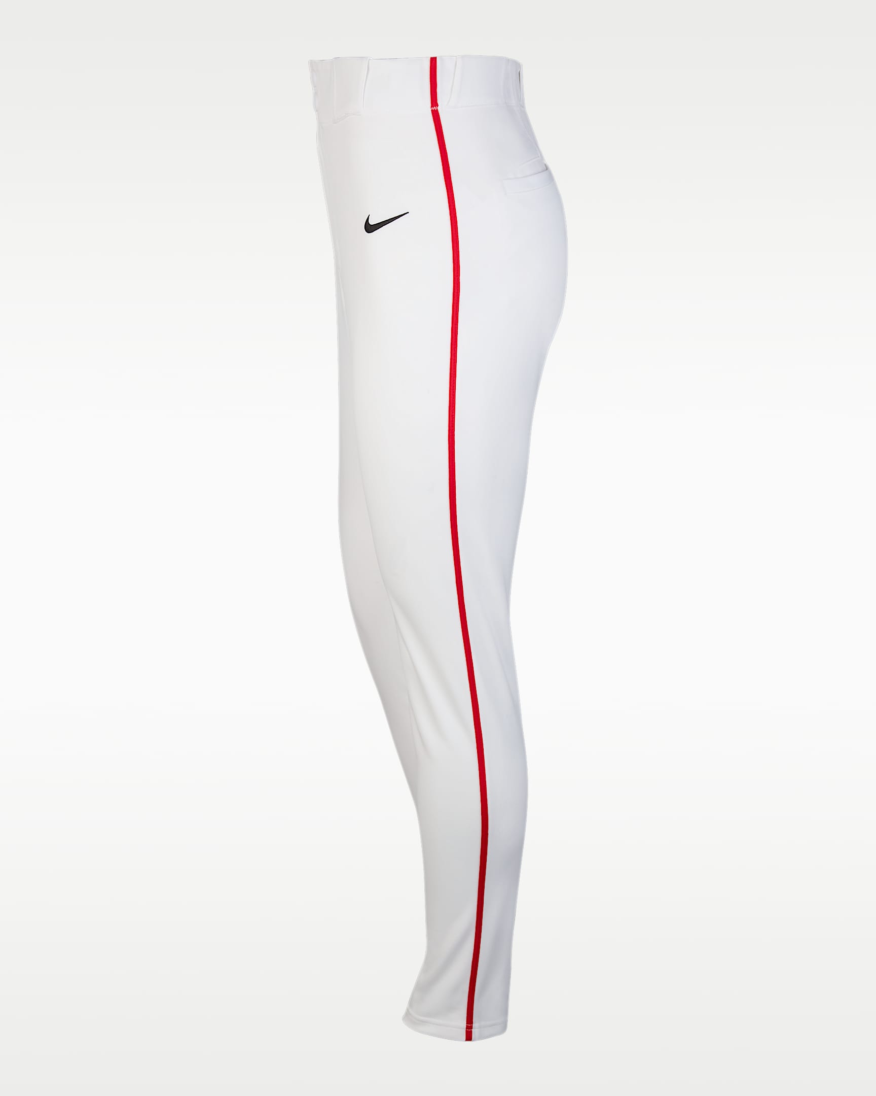 Nike Vapor Select Men's Piped Baseball Pants - White/University Red/Black