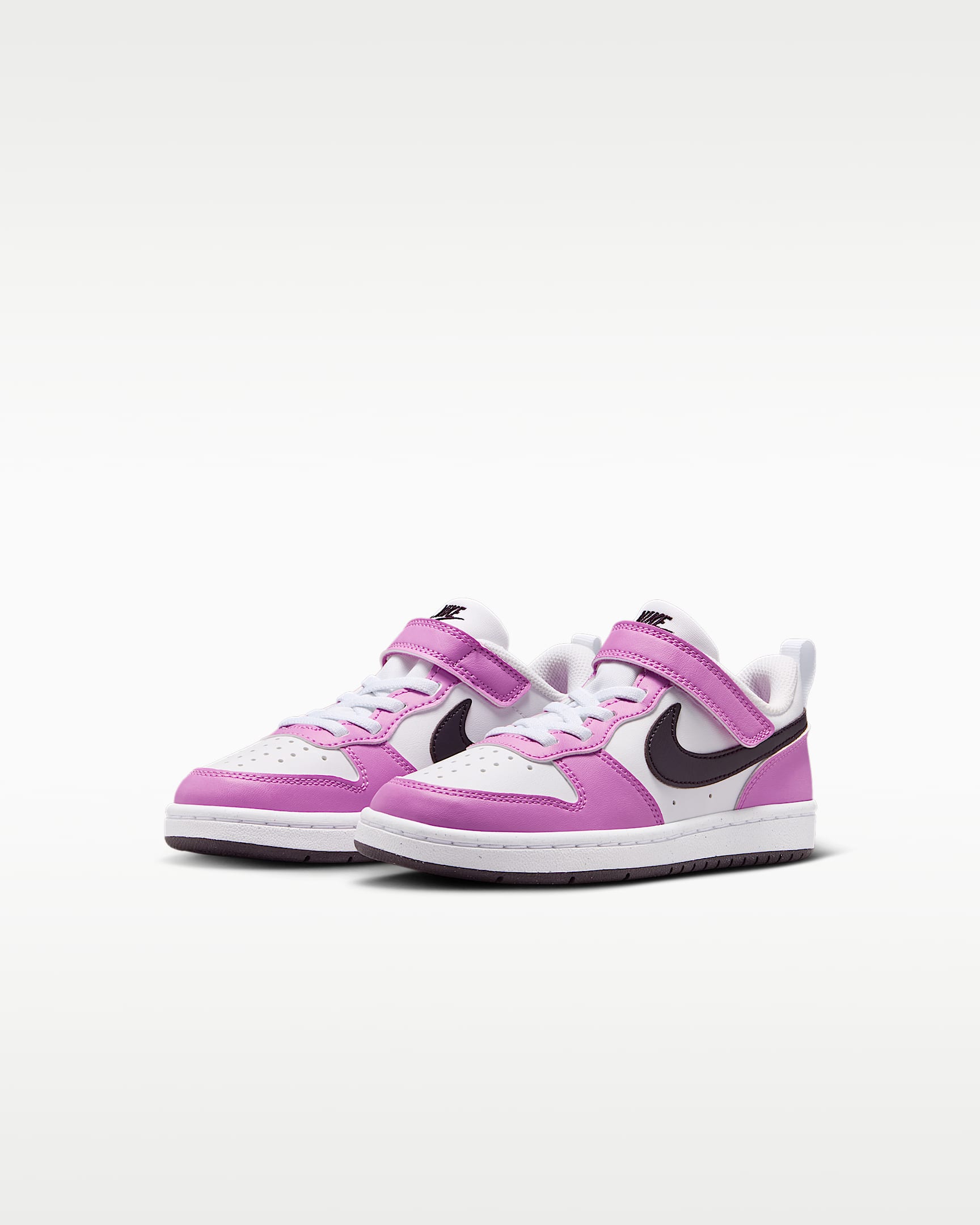 Tenis para niños de preescolar Nike Court Borough Low Recraft - Blanco/Magenta claro/Blanco/Burdeos ceniza