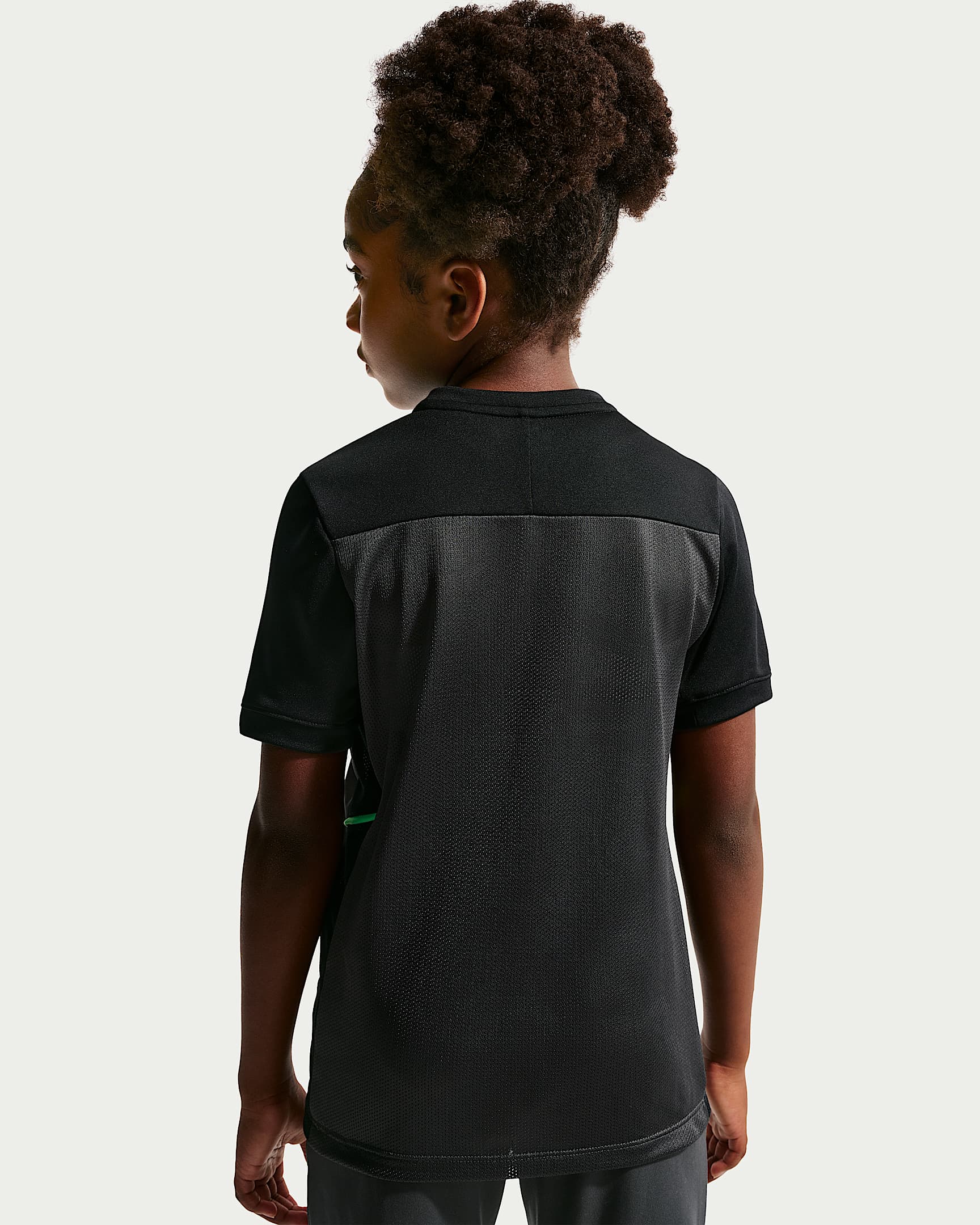 Camisola de futebol Dri-FIT Nike Academy Júnior - Anthracite/Preto/Verde Illusion/Verde Illusion